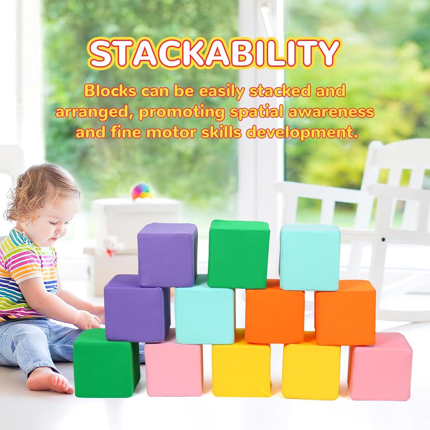 Bloques de Espuma Suaves TRENDBOX 12 PCS Coloridos para Niños