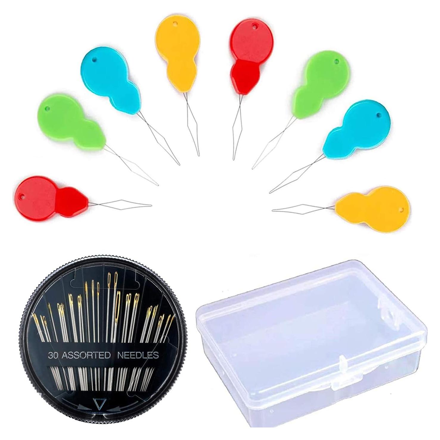 30 Piezas Enhebradores de Agujas Phinus + 30 Agujas Variadas