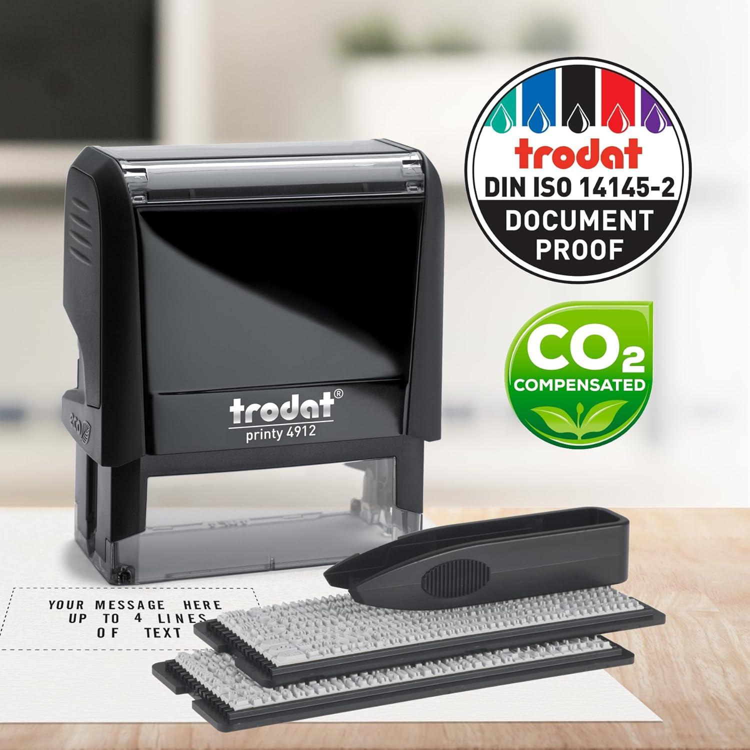 Sello Autoentintado Trodat Printy 4912 Personalizado 1.9x4.8cm