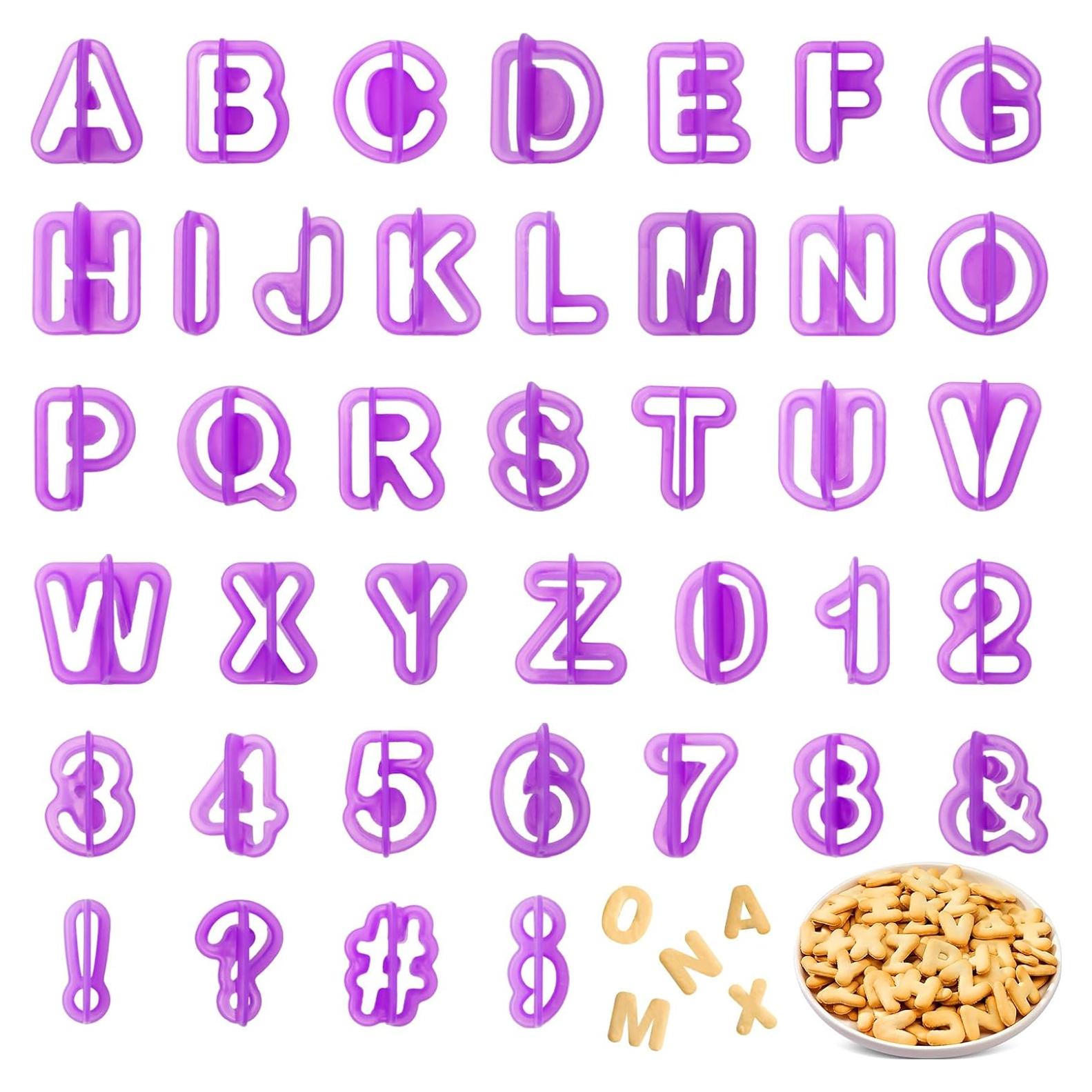Set de 40 Cortadores de Galletas de Letras y Números Darlingao