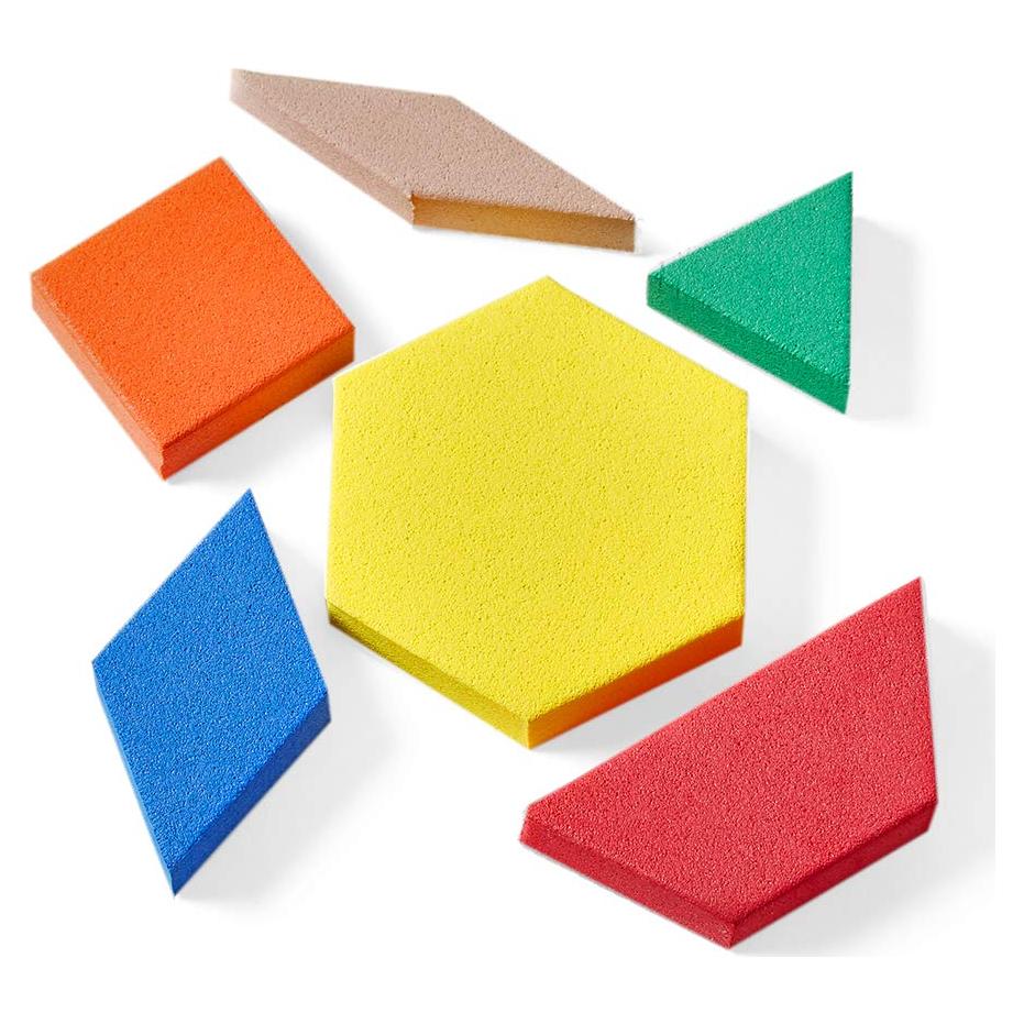 Bloques de Patrón de Espuma hand2mind - Juego de 100 Formas 3D