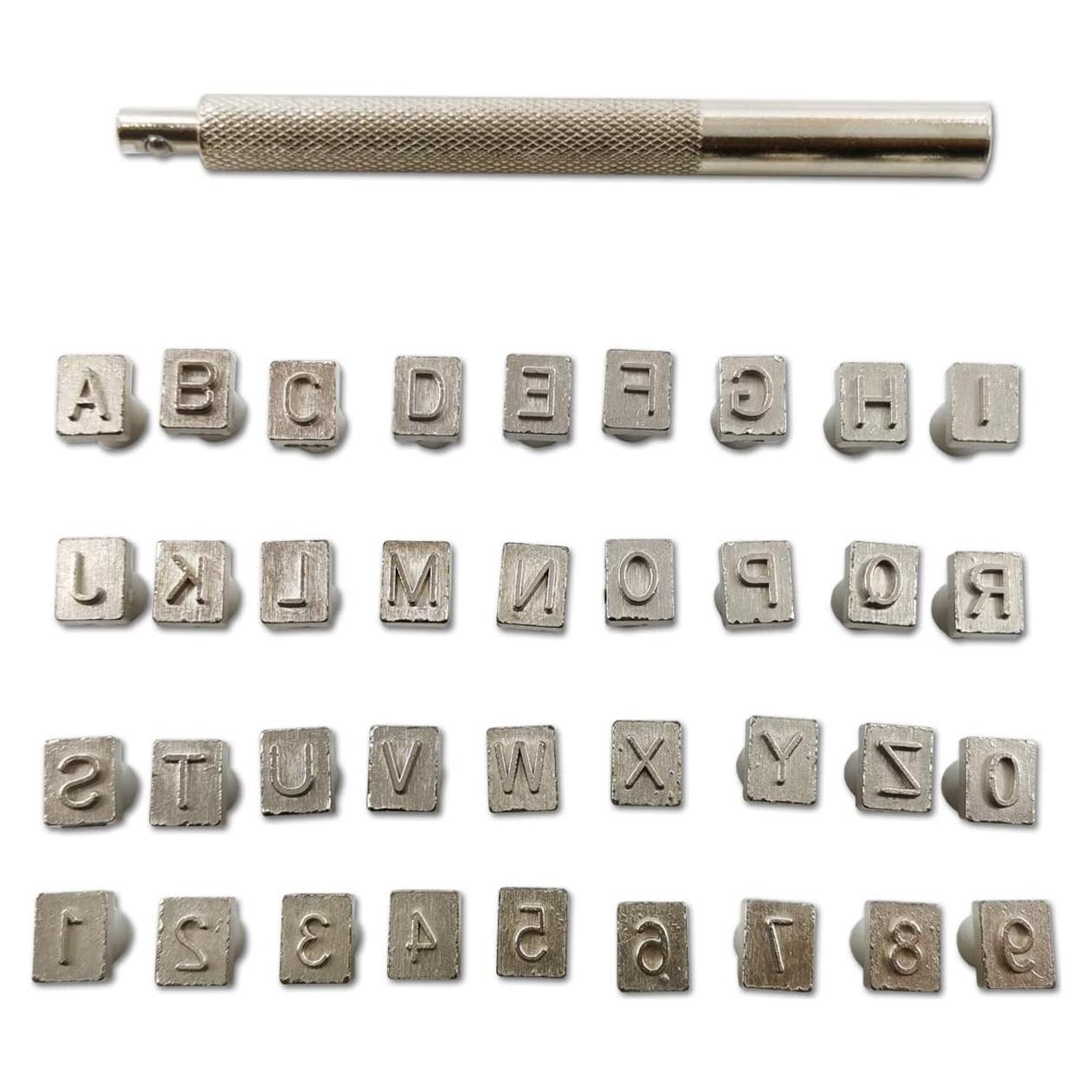 Juego de Sellos de Letras y Números TIHOOD 36 Pcs 6mm