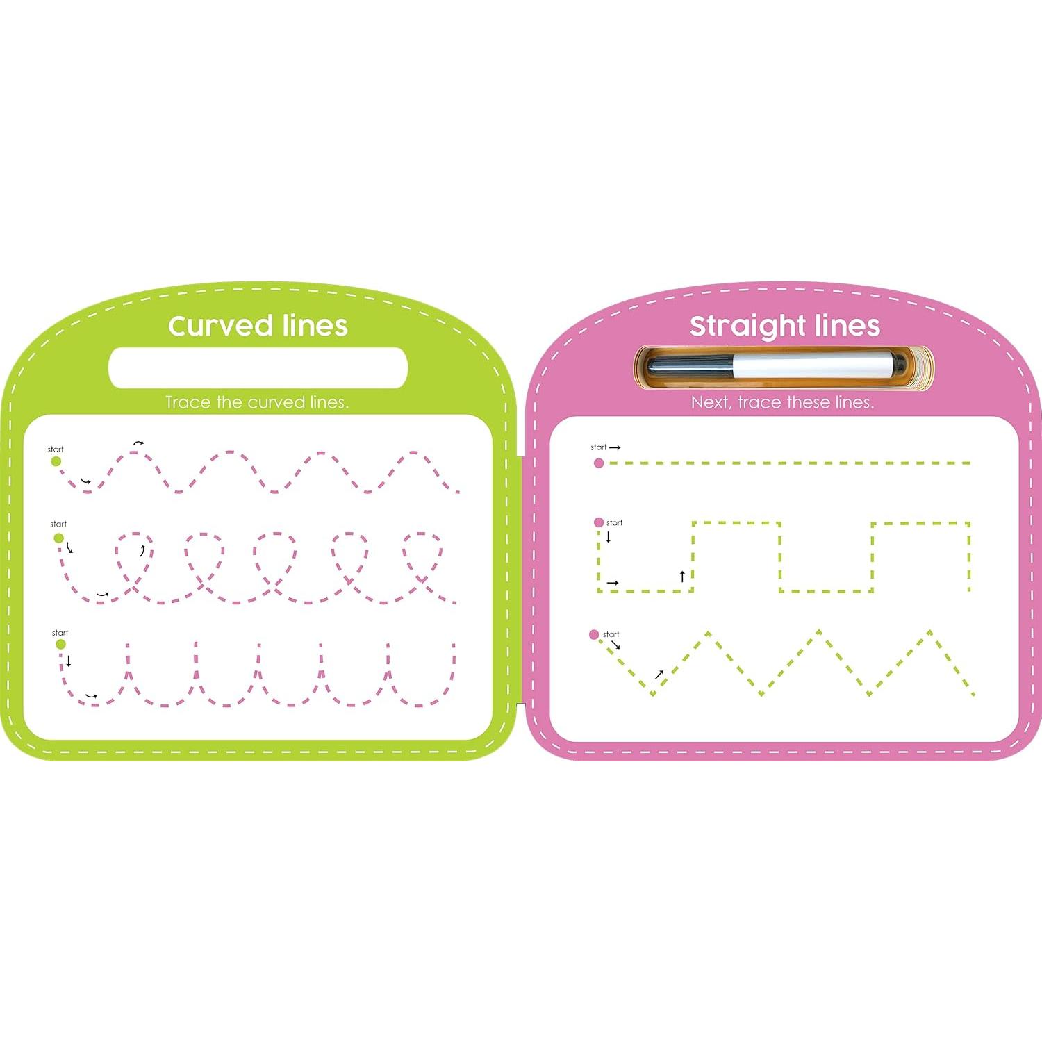 Write & Wipe Pen Control - Children's Novelty Learning Board Book - Wipe Clean - Educational