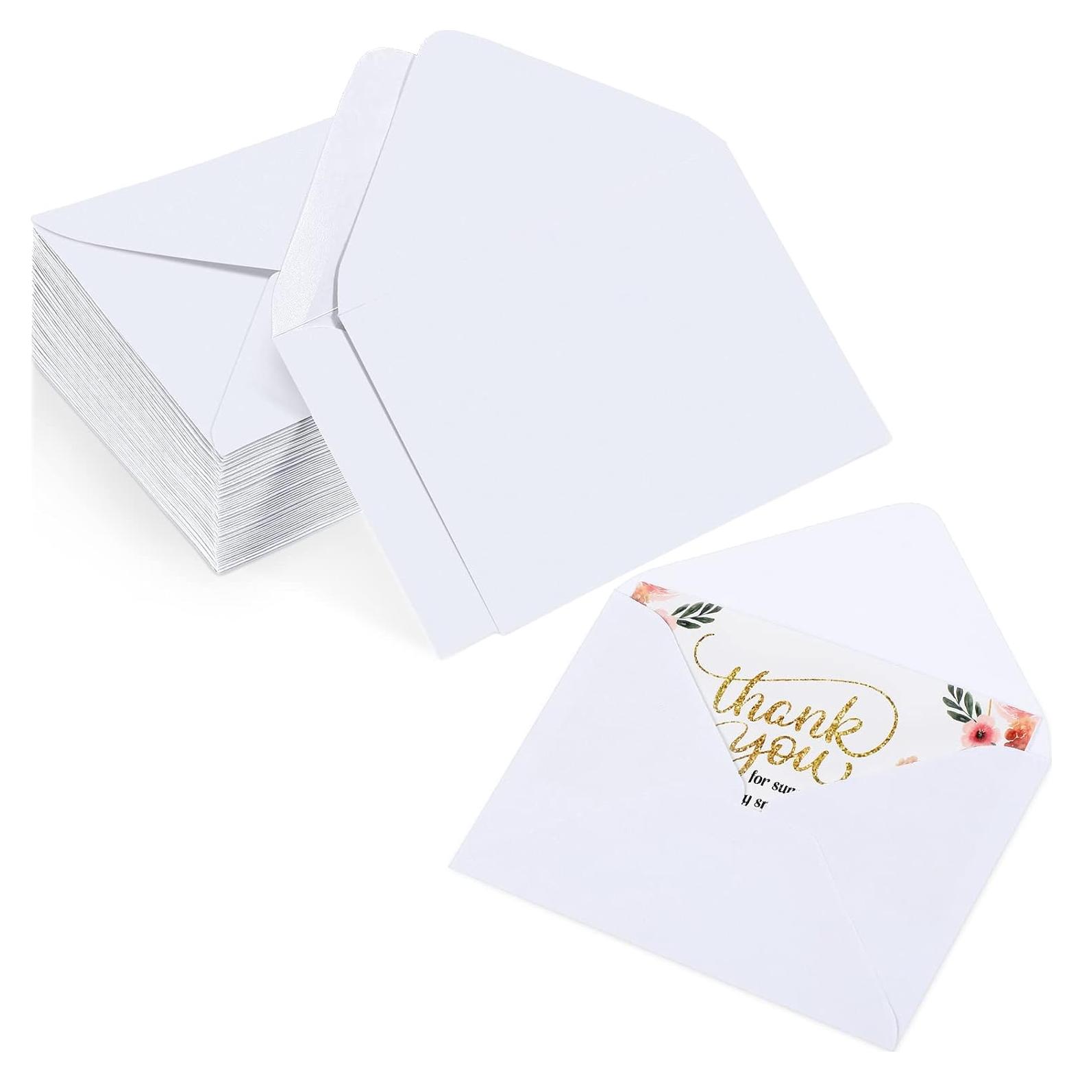 200 Mini Sobres de Regalo Yahenda Blancos 10.16x6.86 cm