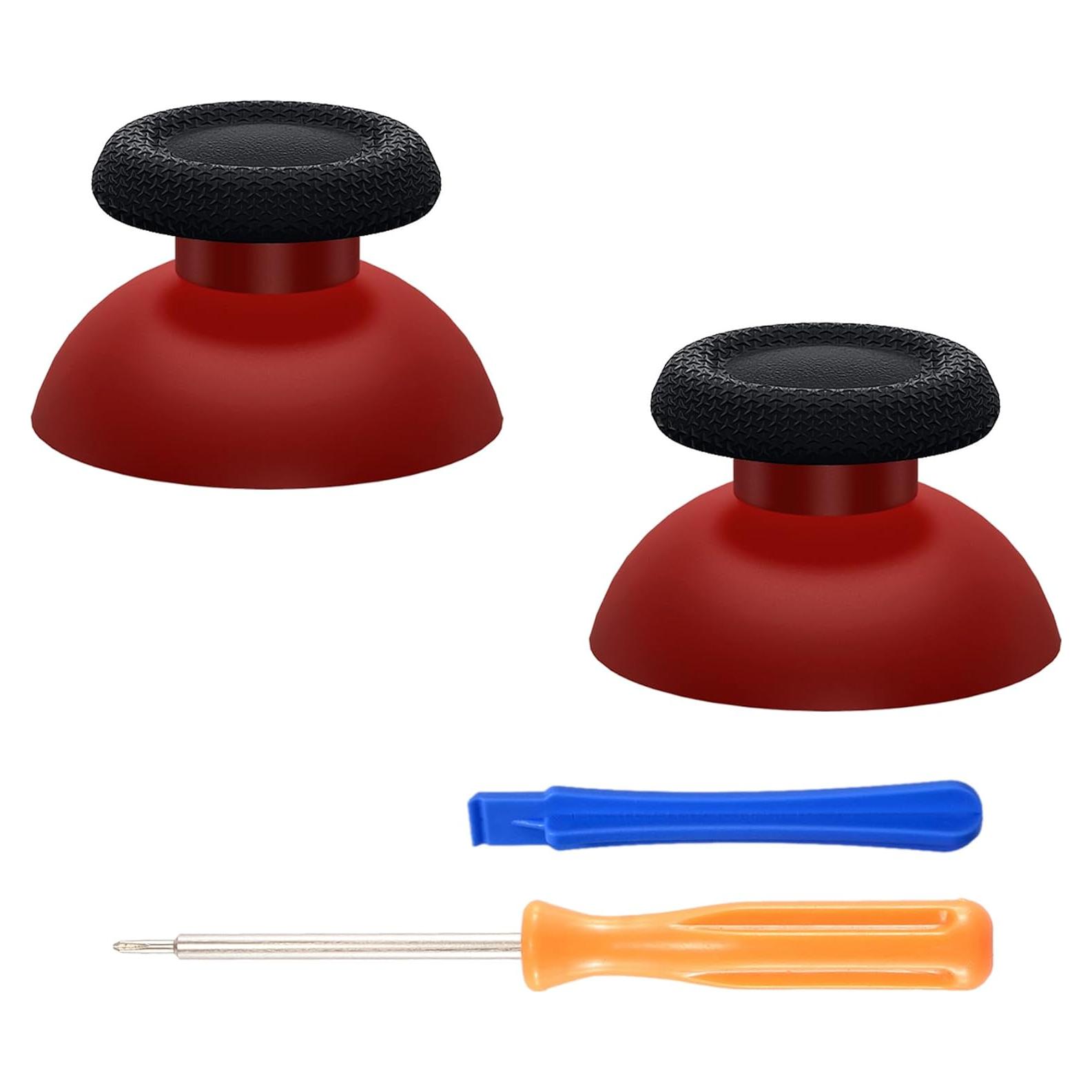 eXtremeRate Reemplazo Thumbsticks PS5 Rojo y Negro