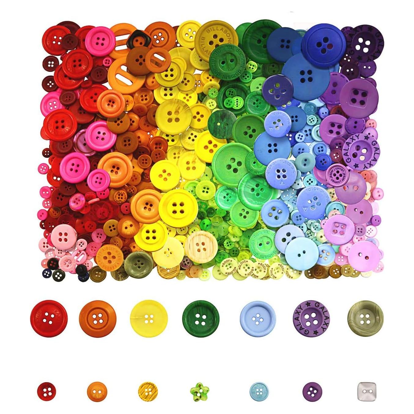 800 Botones de Resina Amersumer para Manualidades y Costura