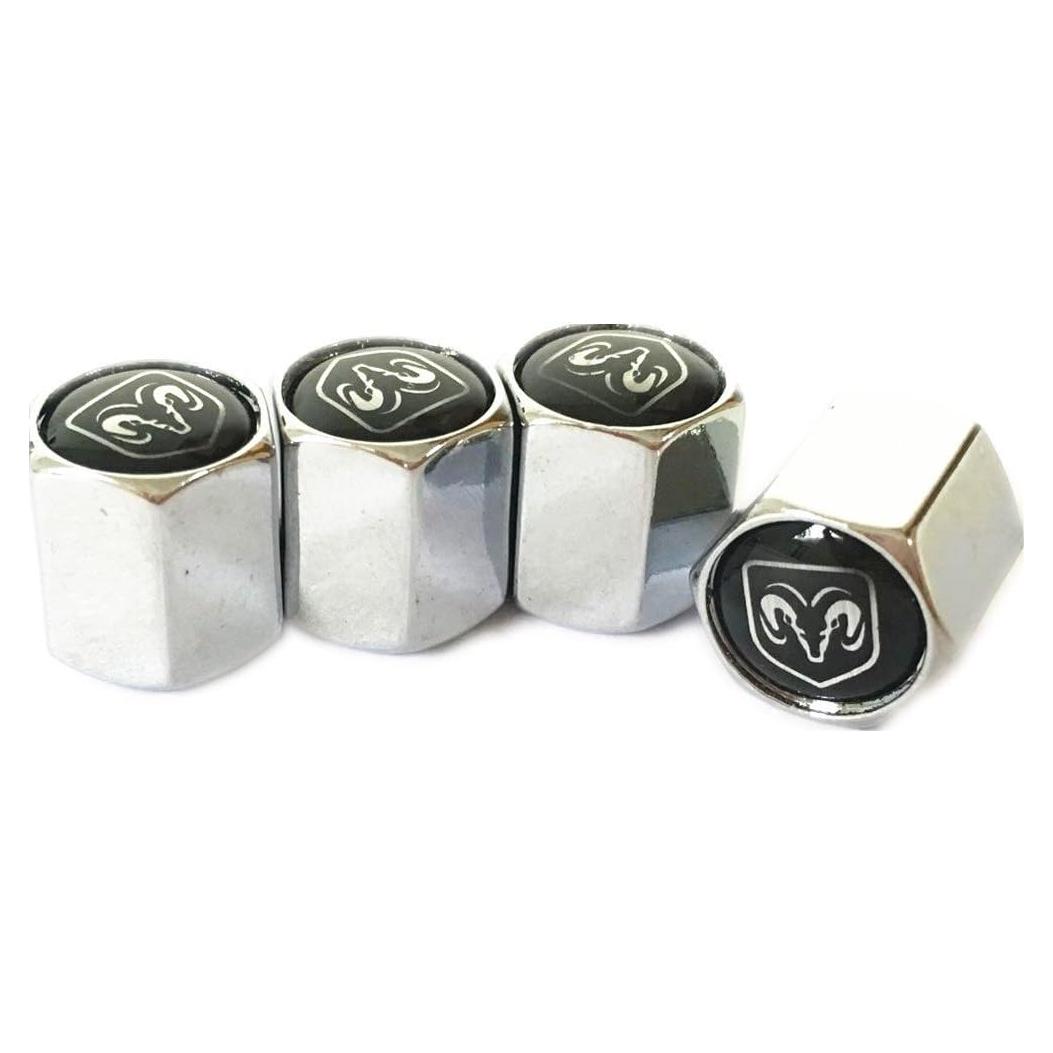 Tapas de Válvula de Neumático Dodge Ram Cromo - 4 Piezas