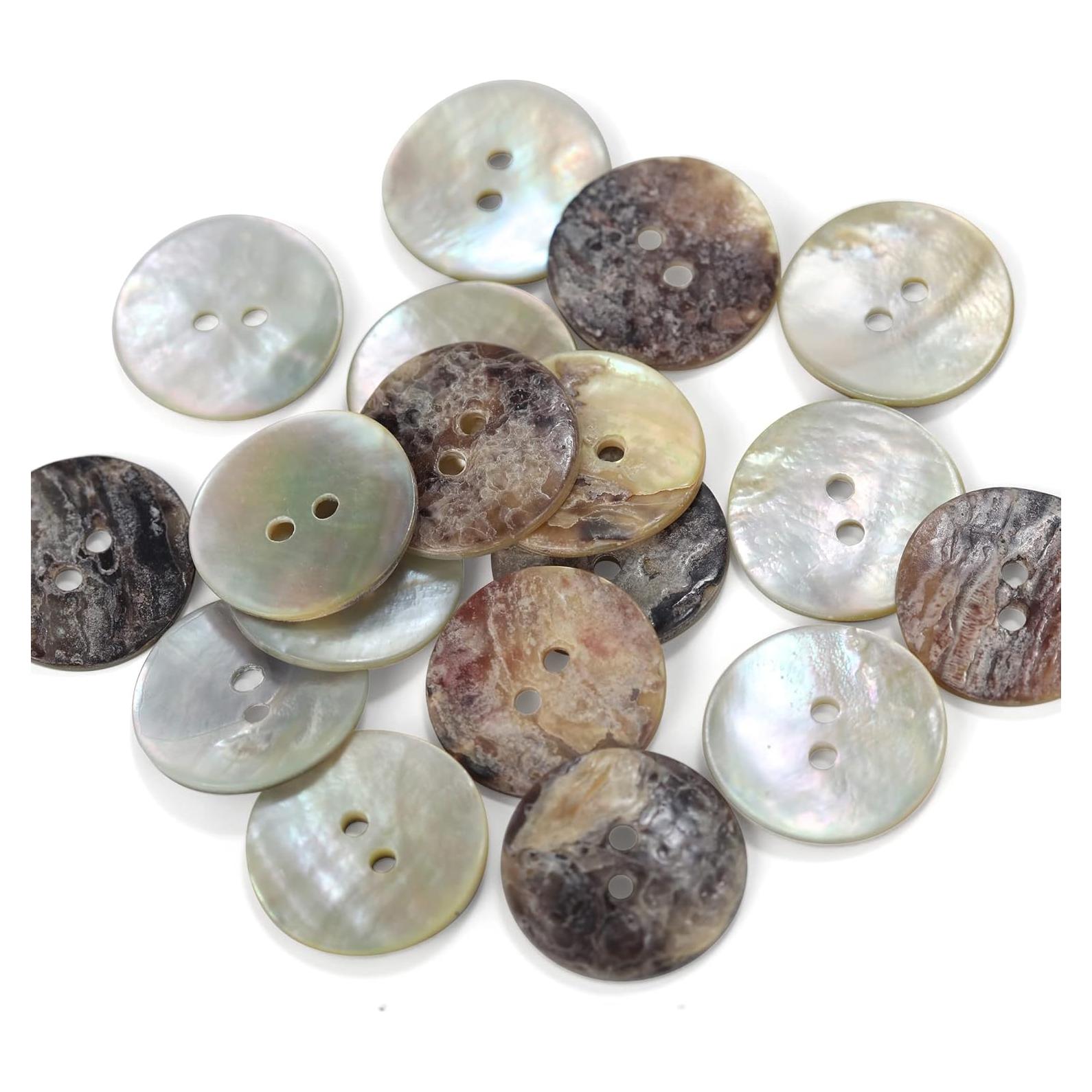 Botón de Concha MINSOK Shell 28L 18mm 50pcs Perla