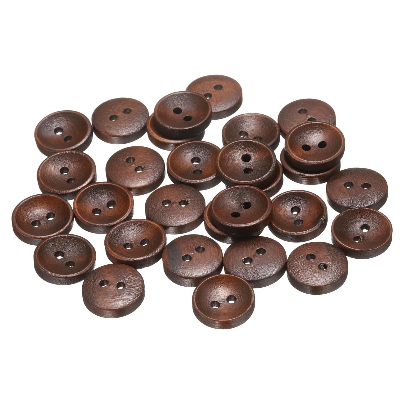 Botones de Costura de Madera HARFINGTON 30pcs 15mm Marrón