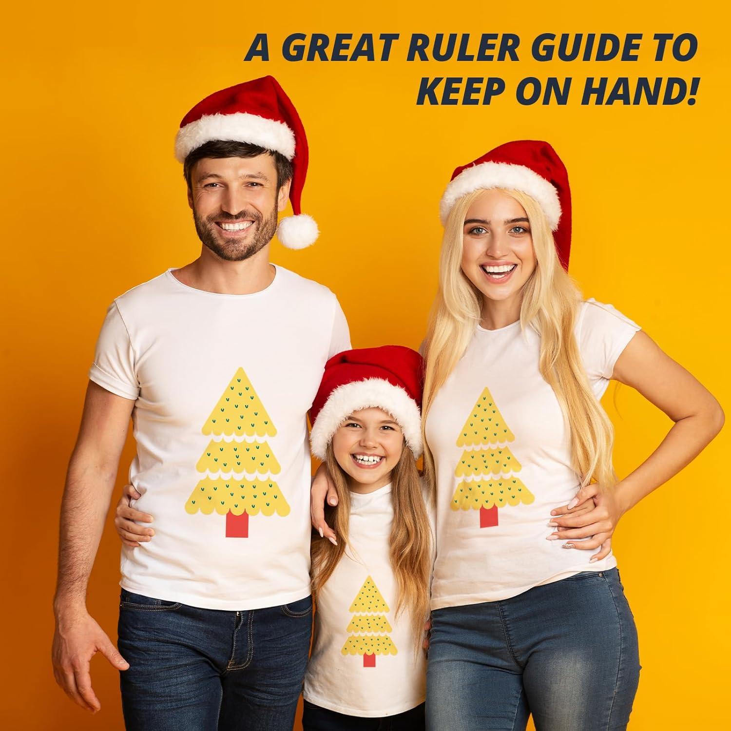 Juego de Guía de Regla para Camisetas HTVRONT 4 PZS