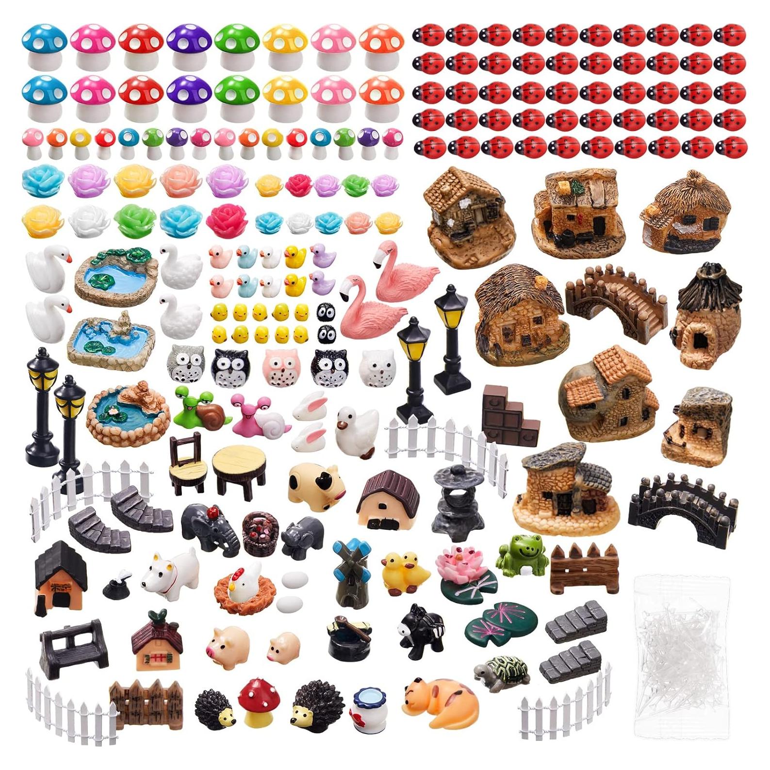 Kit de Jardín en Miniatura Yalikop - 200 Piezas Decorativas