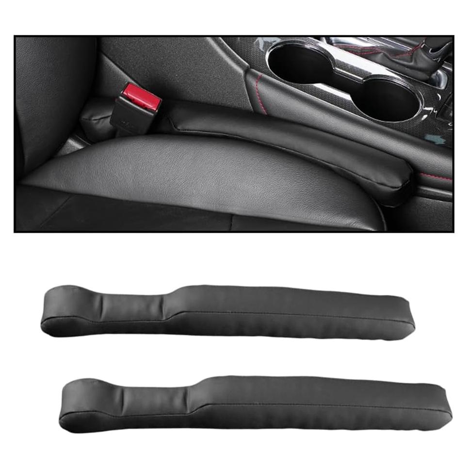 Relleno de Gaps de Asiento de Coche LKAHG 2 Pcs Cuero Microfibra