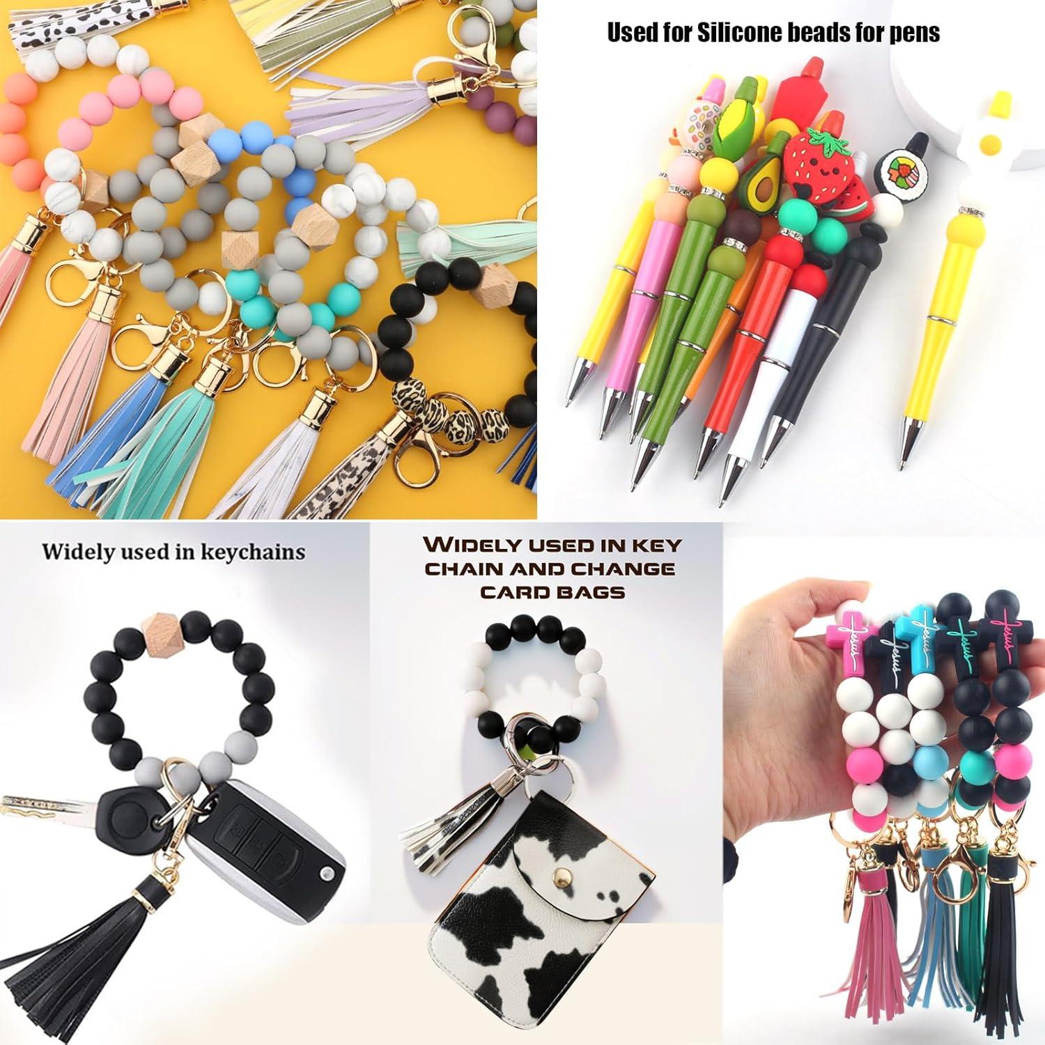 140 Perlas de Silicona 15mm Anjpuy Azul Pastel para DIY