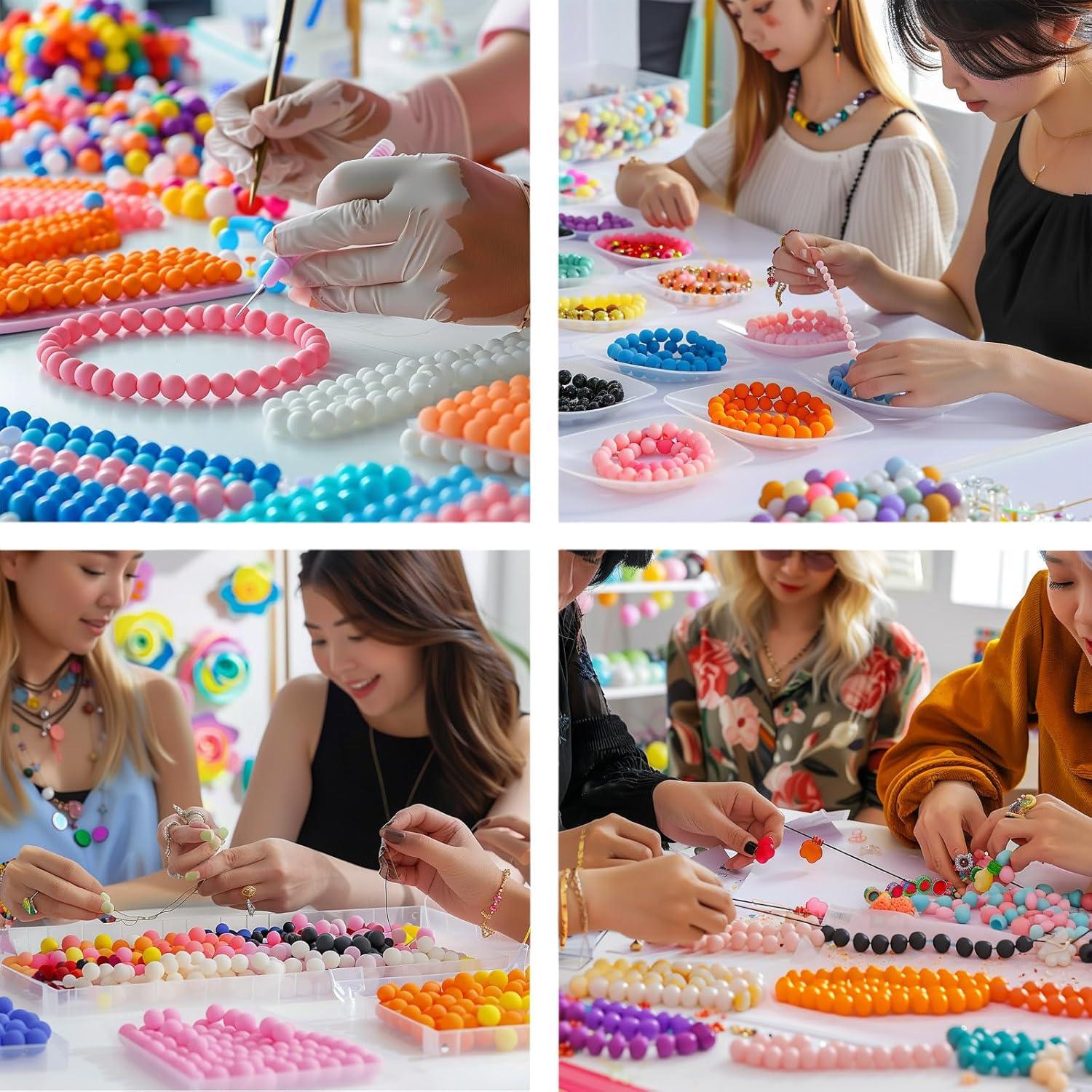 140 Perlas de Silicona 15mm Anjpuy Azul Pastel para DIY