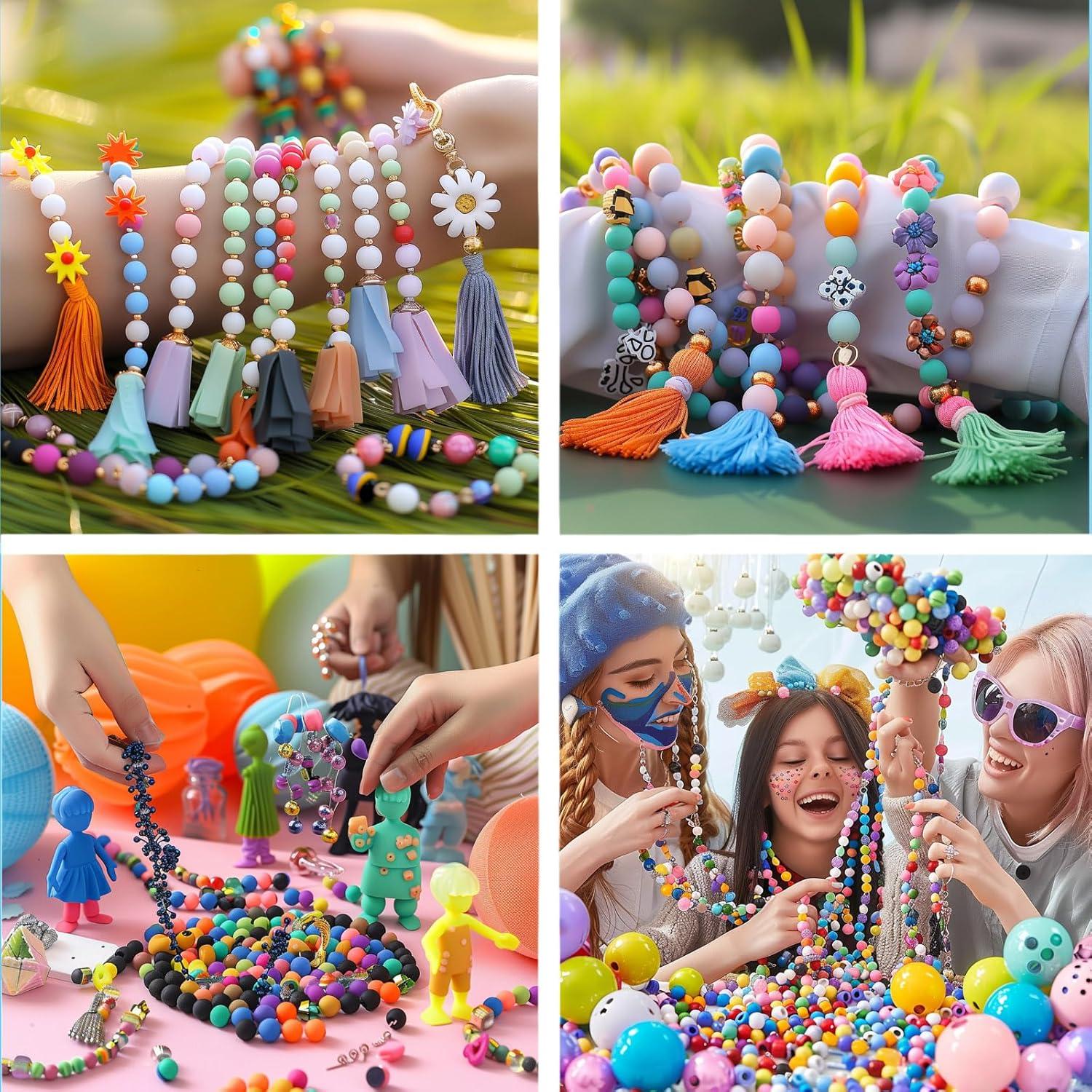 140 Perlas de Silicona 15mm Anjpuy Azul Pastel para DIY