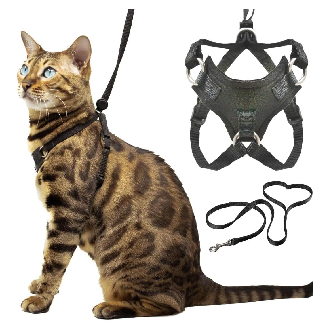Arnés para Gato Mediano Houdini OutdoorBengal Negro