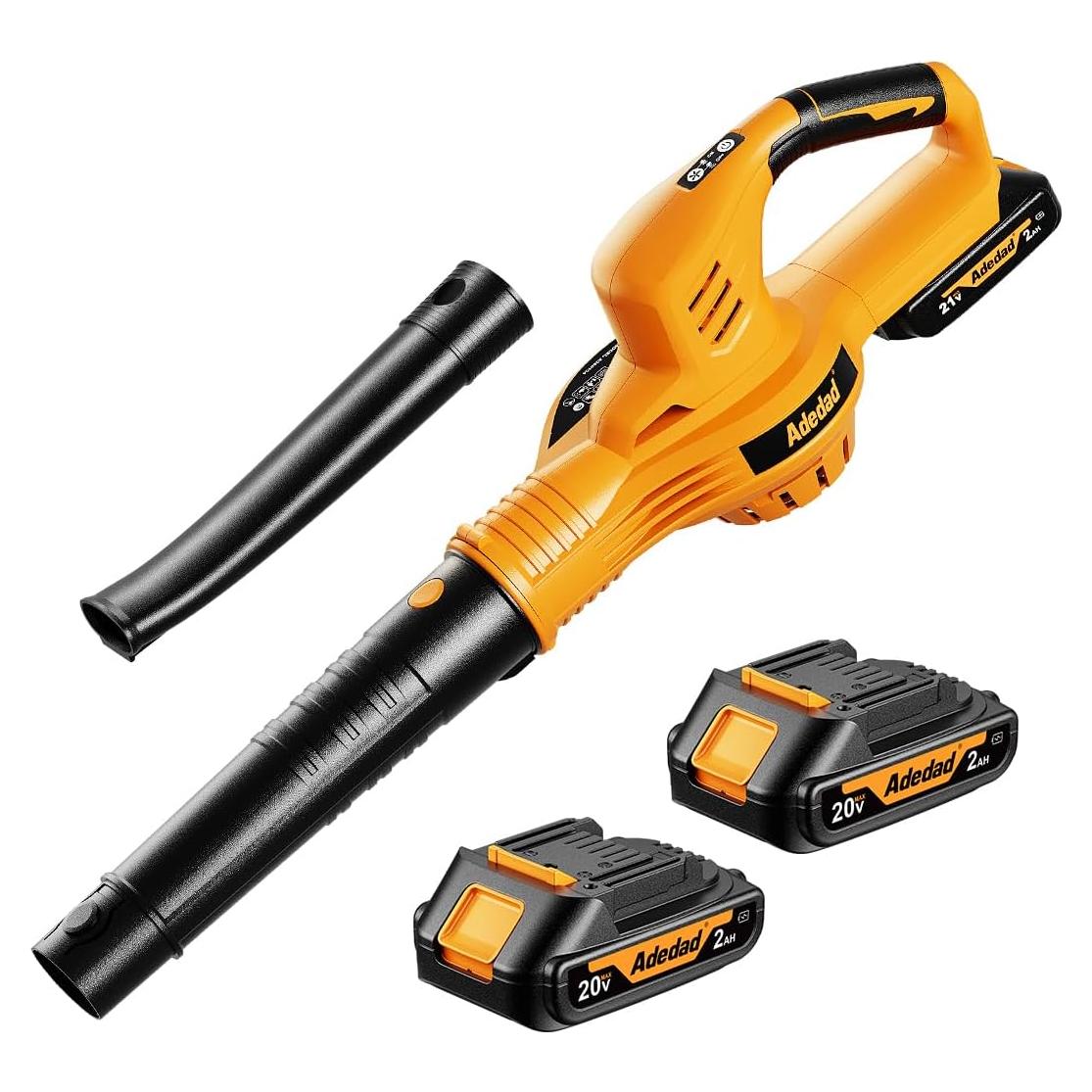 Soplador de Hojas Inalámbrico Adedad 20V 150 km/h 2 Baterías