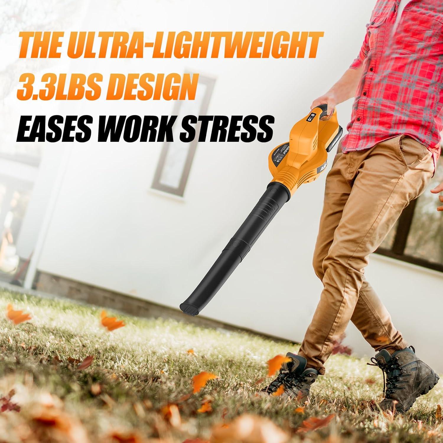 Soplador de Hojas Inalámbrico Adedad 20V 150 km/h 2 Baterías