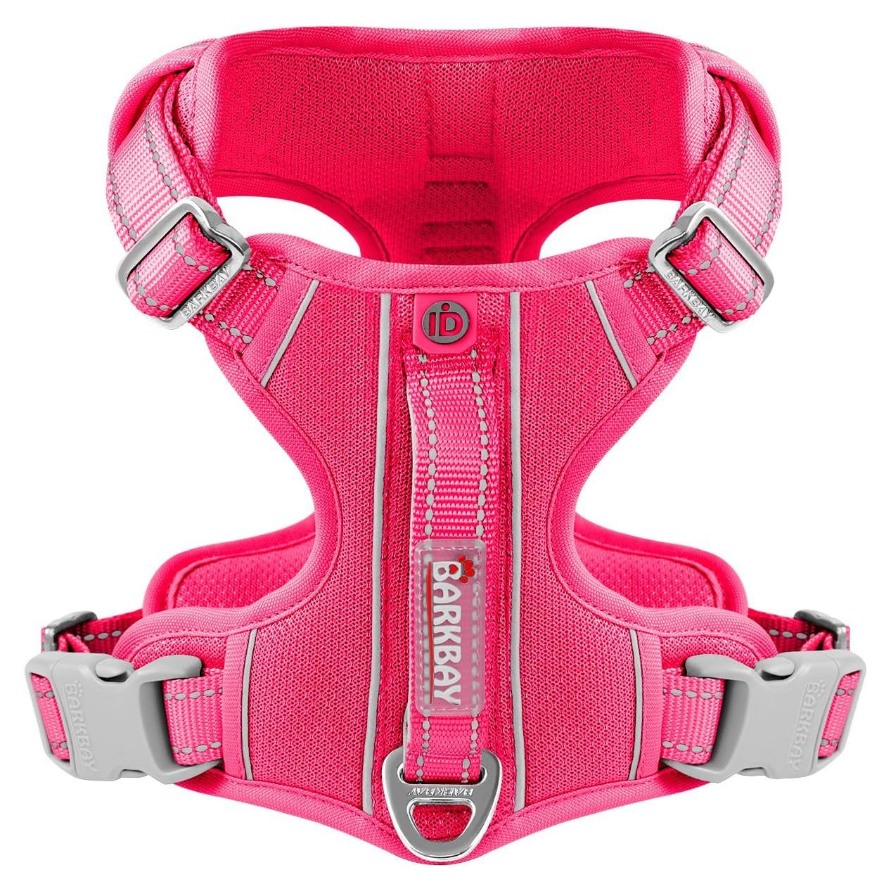 Arnés para Perros BARKBAY Sin Tirones Rosa Grande