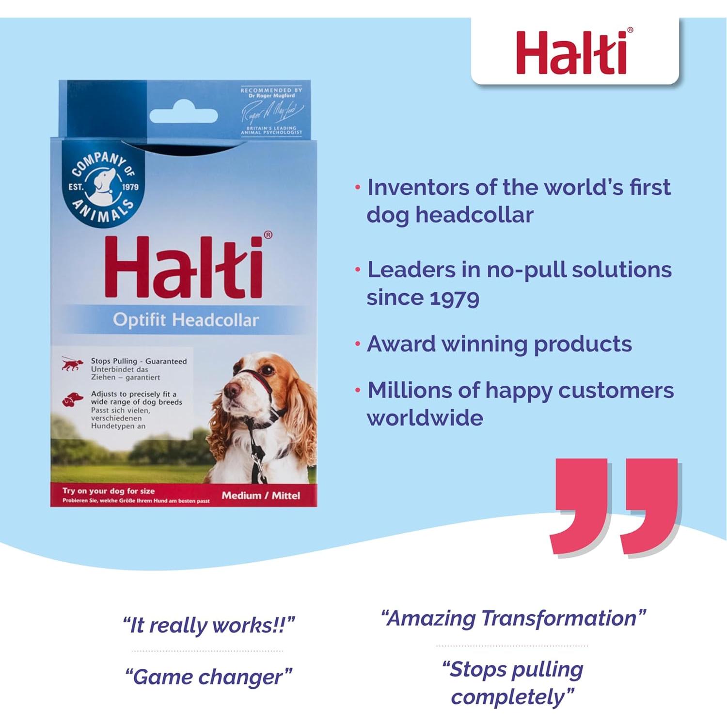 Collar de Cabeza HALTI Optifit Antitirones Mediano Ajustable