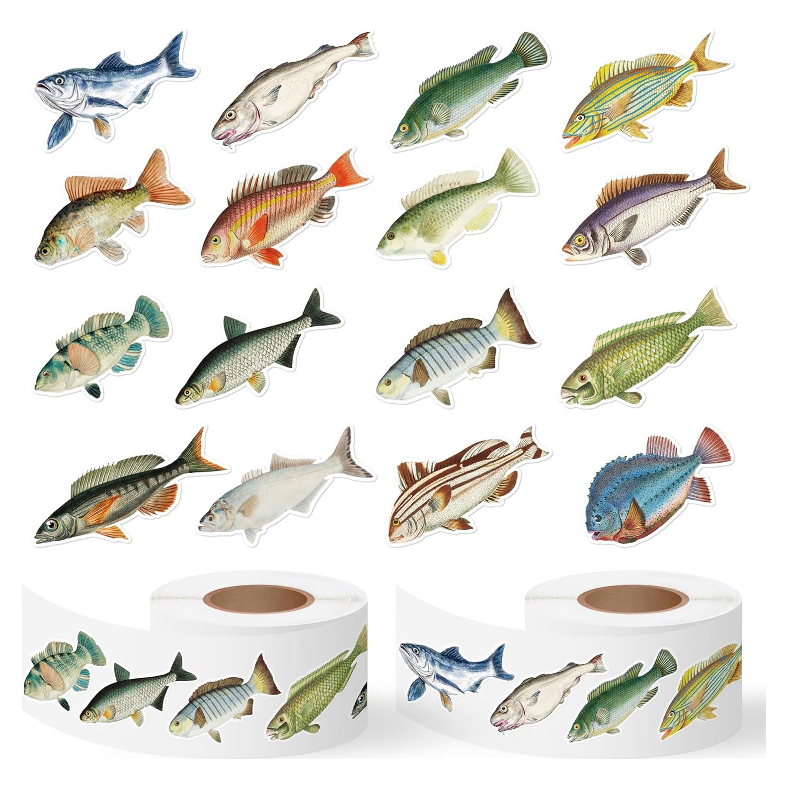 Calcomanías de Pesca Realistas CNhoqc - 1000 Piezas Impermeables