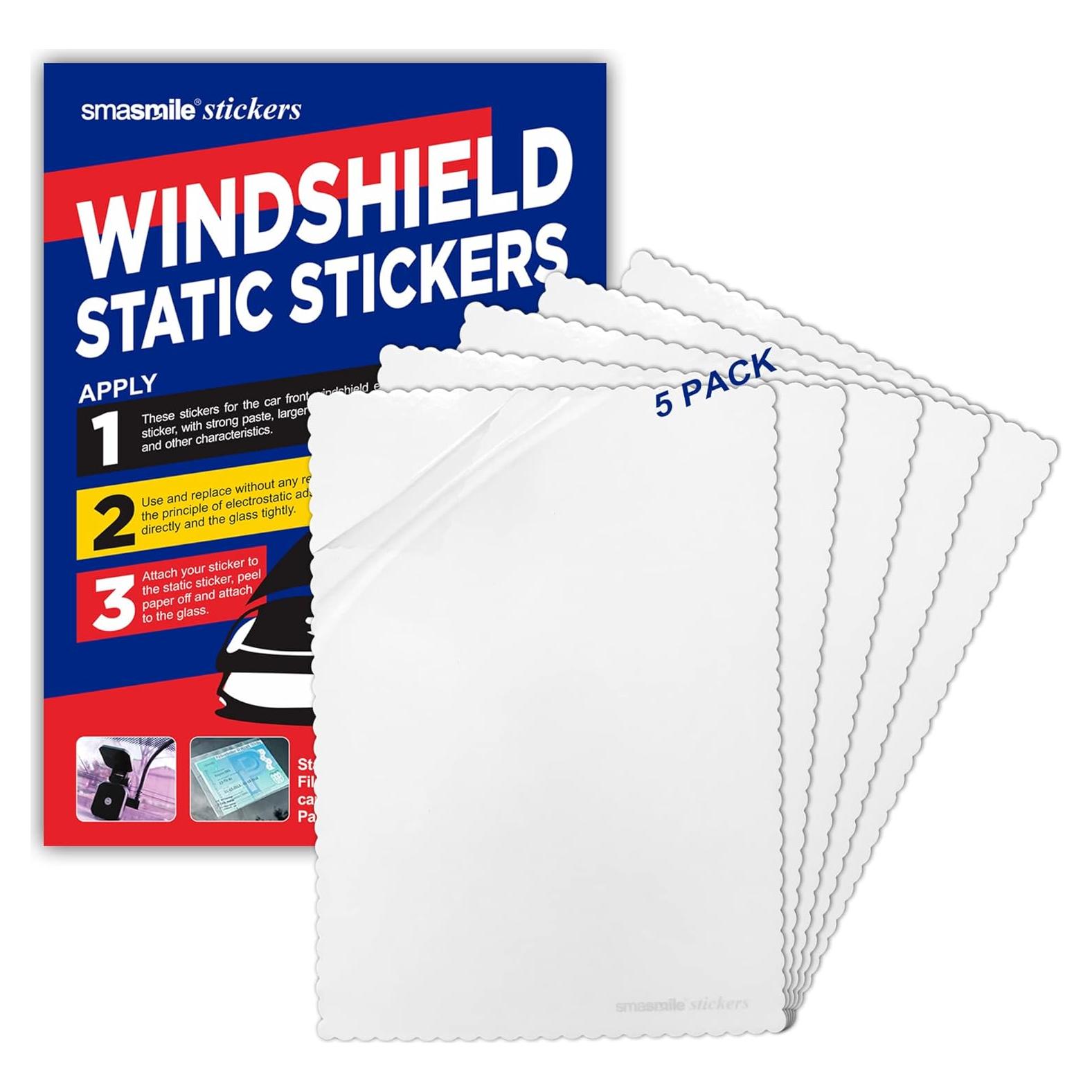 Aplicador de Calcomanías para Parabrisas SMASMILE 5 Piezas 12.7x17.8cm