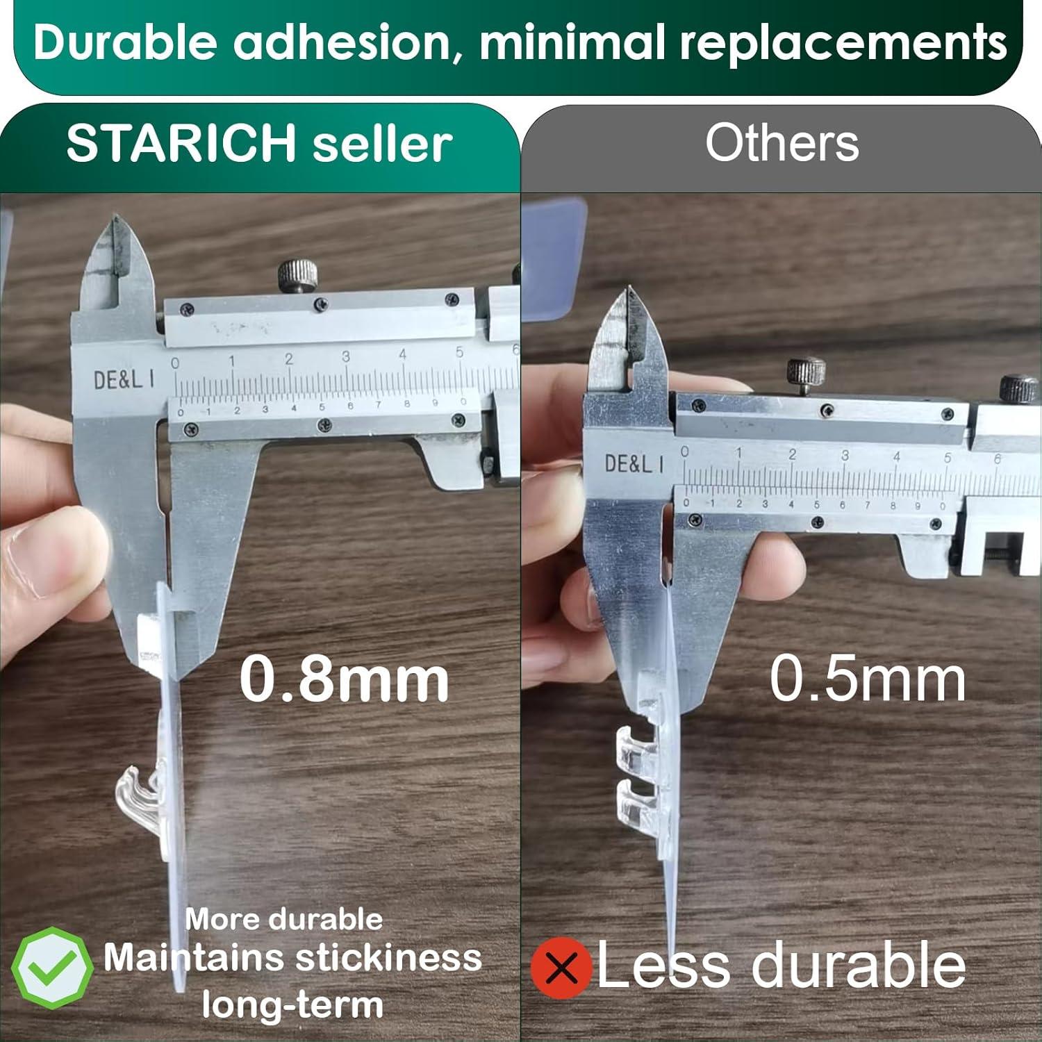 Ganchos Adhesivos Planos Jovware para Caddy de Ducha - Paquete de 6