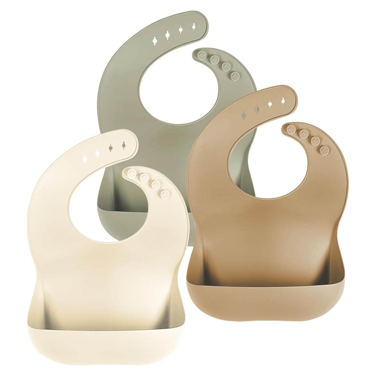 Conjunto de 3 Baberos de Silicona Cuddle Campus para Bebés