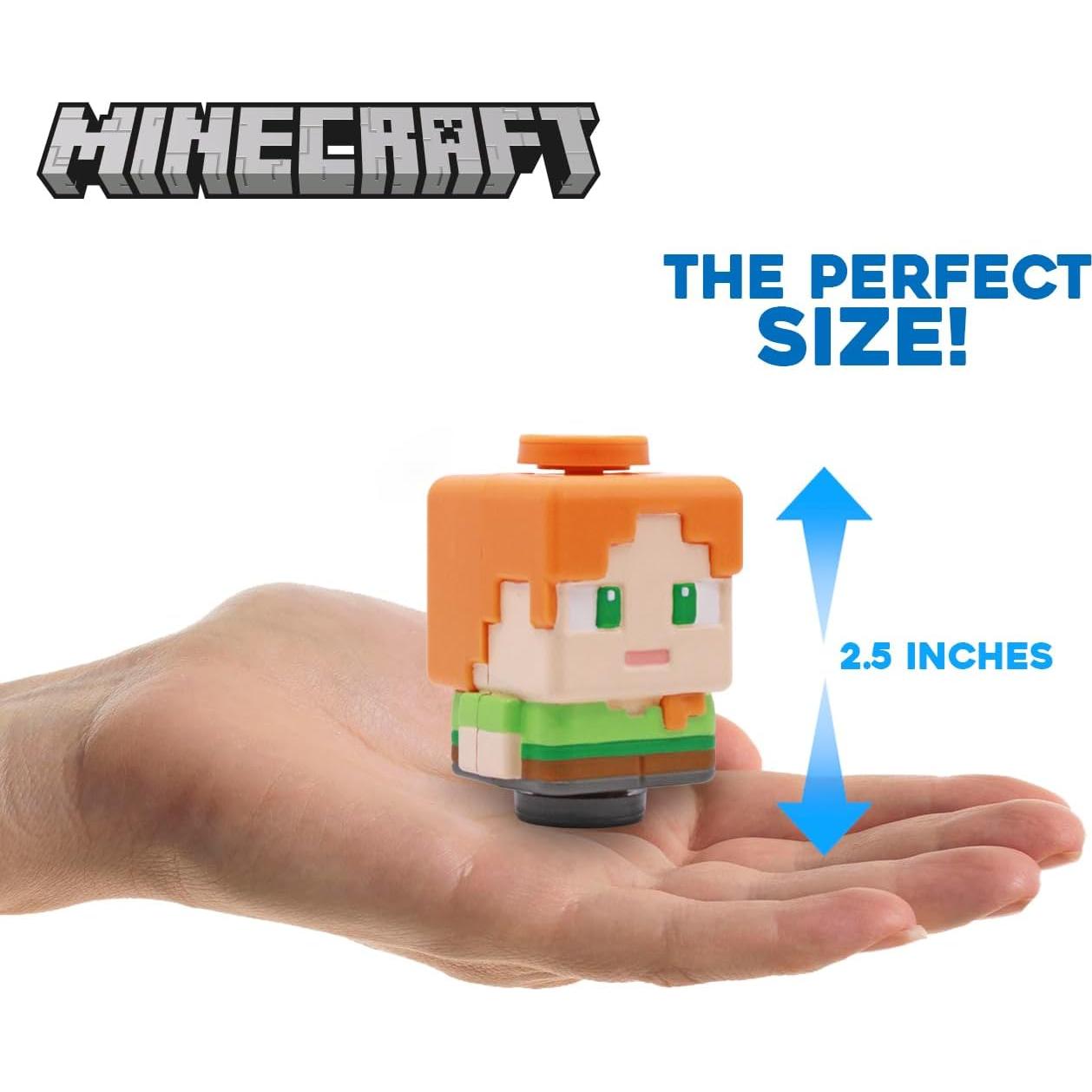 Spinner Antiestrés Minecraft Just Toys - Alex, Creeper, Panda, Enderman, Cerdo