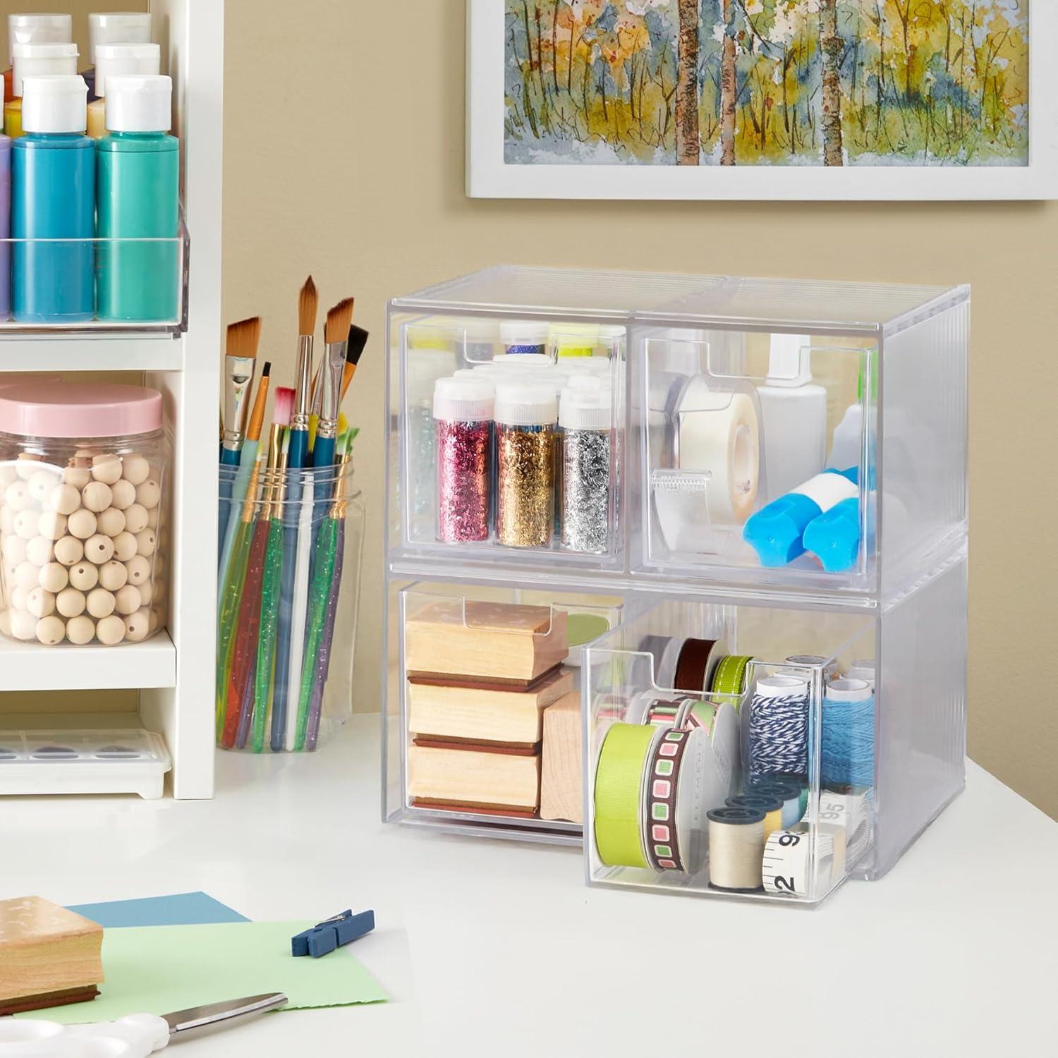 Organizador de Cajones STORi Chloe Transparente - 4 Cajones