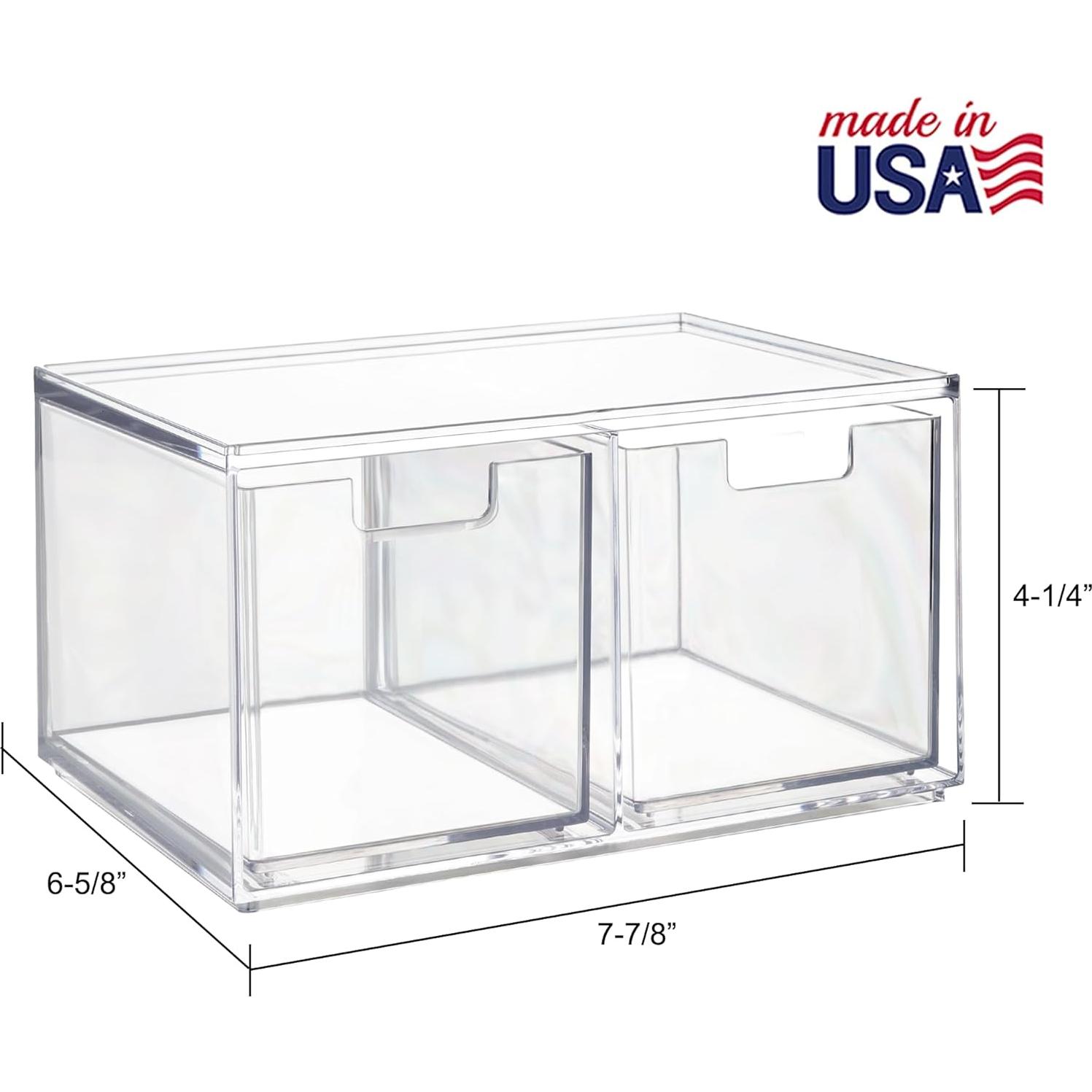 Organizador de Cajones STORi Chloe Transparente - 4 Cajones