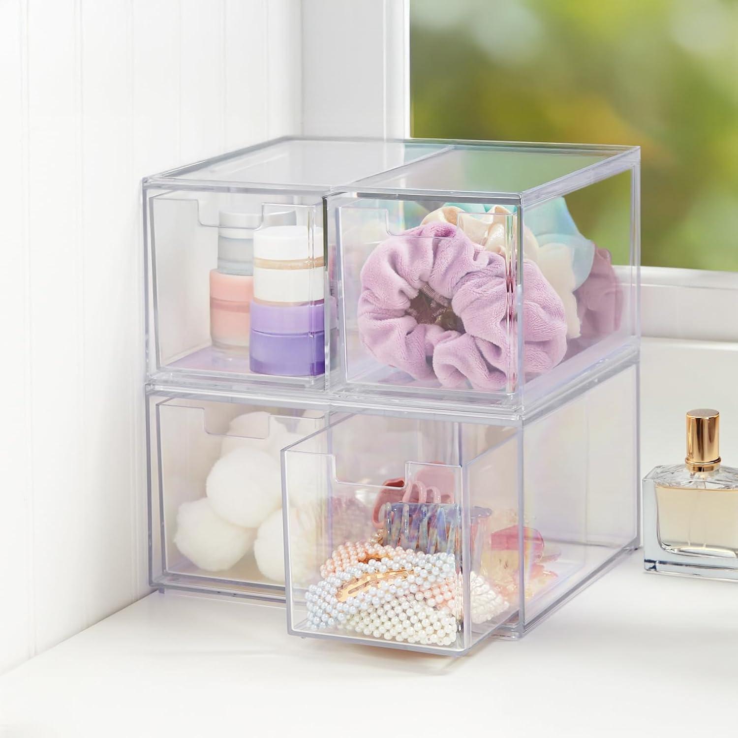 Organizador de Cajones STORi Chloe Transparente - 4 Cajones