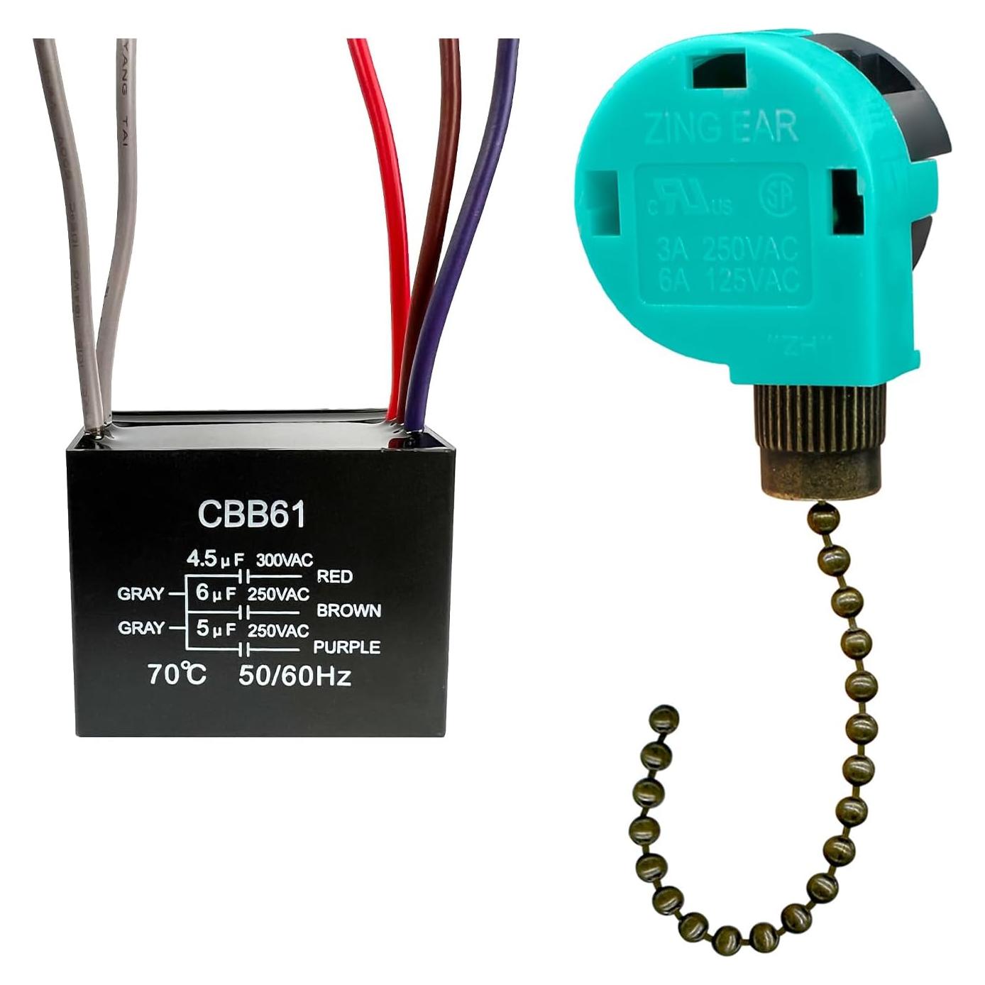 Interruptor de cadena YukiHalu para ventilador de techo 3 velocidades