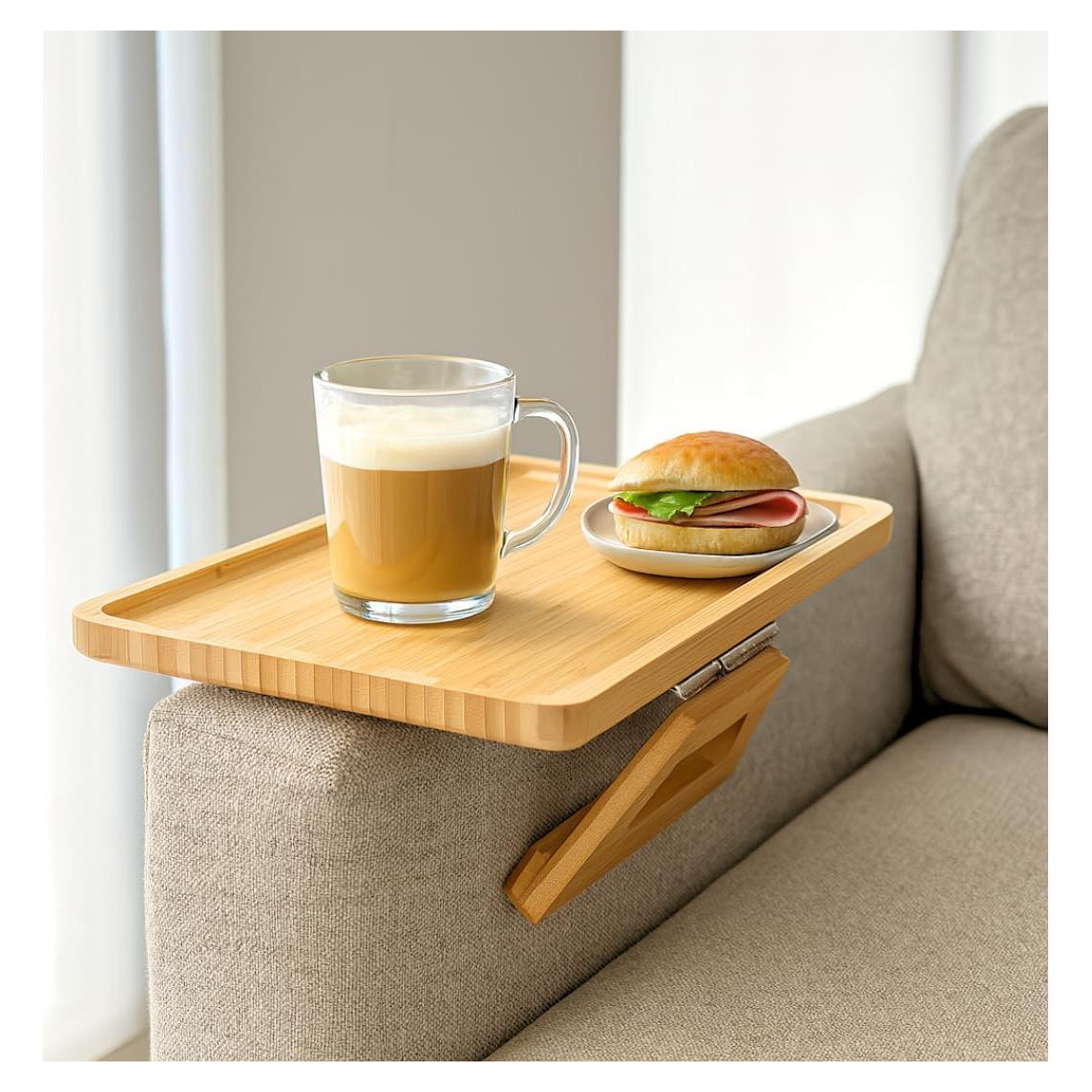 Mesa de Reposabrazos KANDOHAUS de Bambú Natural 33x24 cm