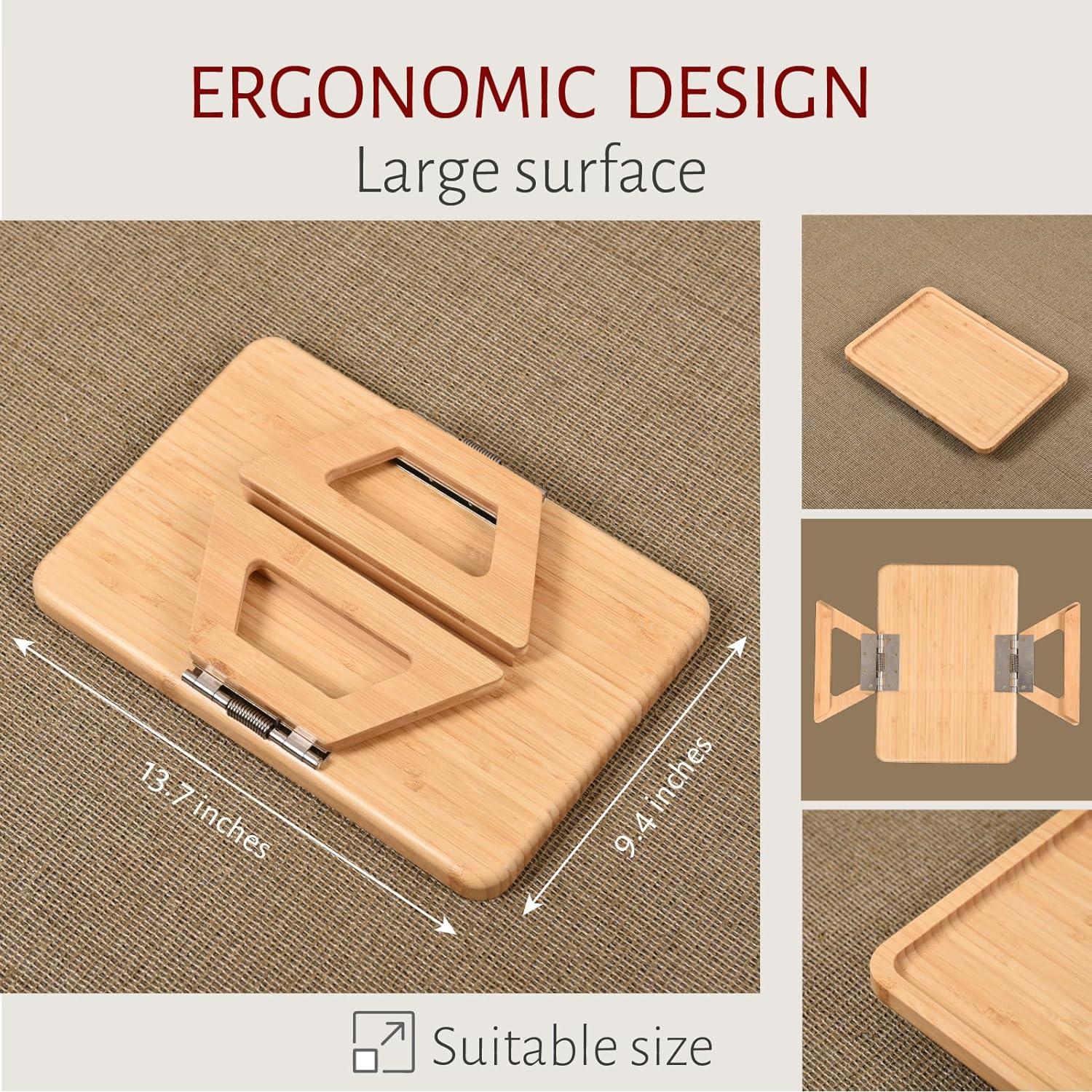 Mesa de Reposabrazos KANDOHAUS de Bambú Natural 33x24 cm