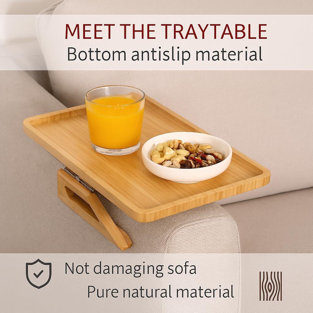 Mesa de Reposabrazos KANDOHAUS de Bambú Natural 33x24 cm