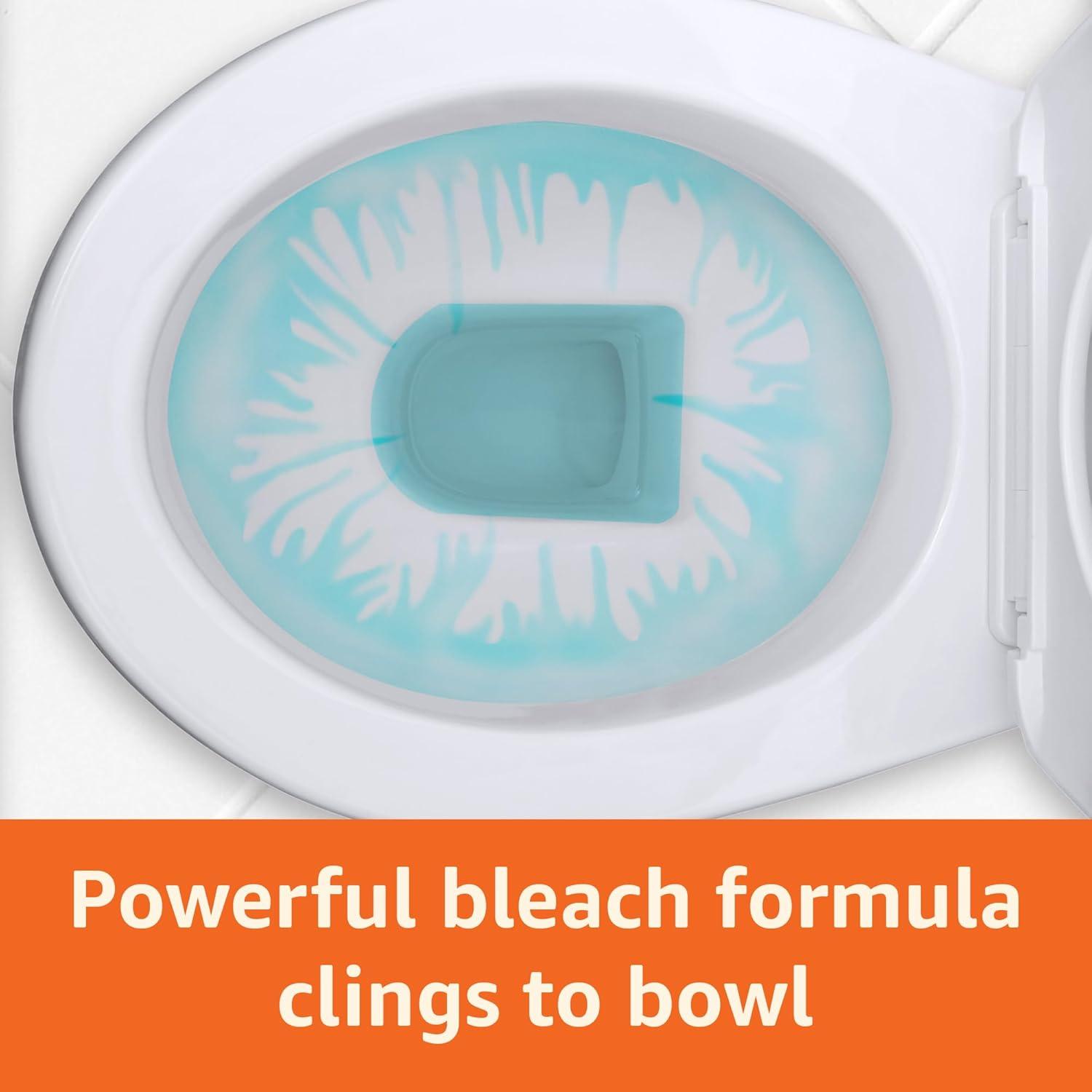 Amazon Basics Toilet Bowl Cleaner with Cling Action Formula, Bleach, Fresh Scent, 24 Fl Oz, Pack of 1