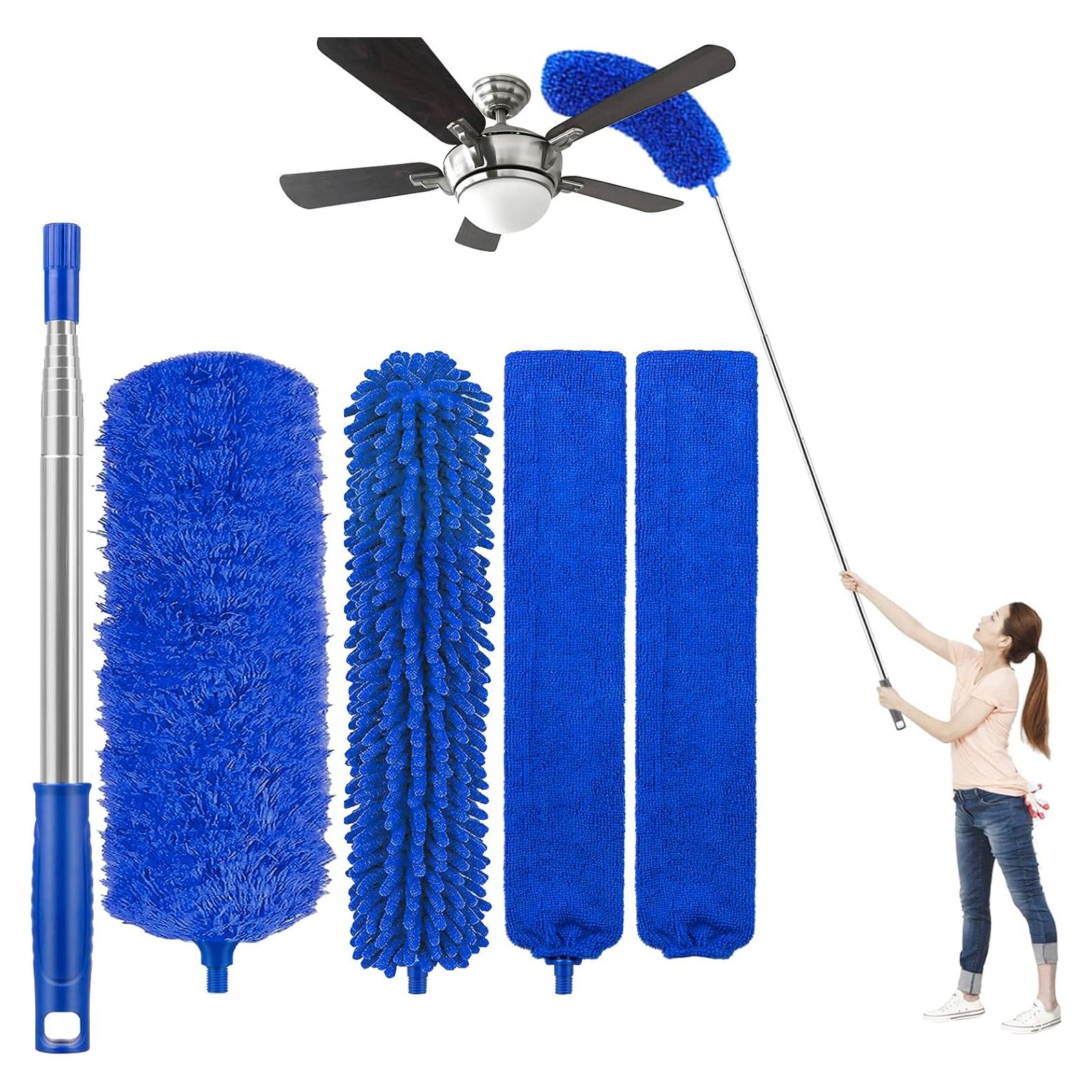 Kit Plumero Microfibra 5-en-1 UIMO Telescópico 76-254 cm