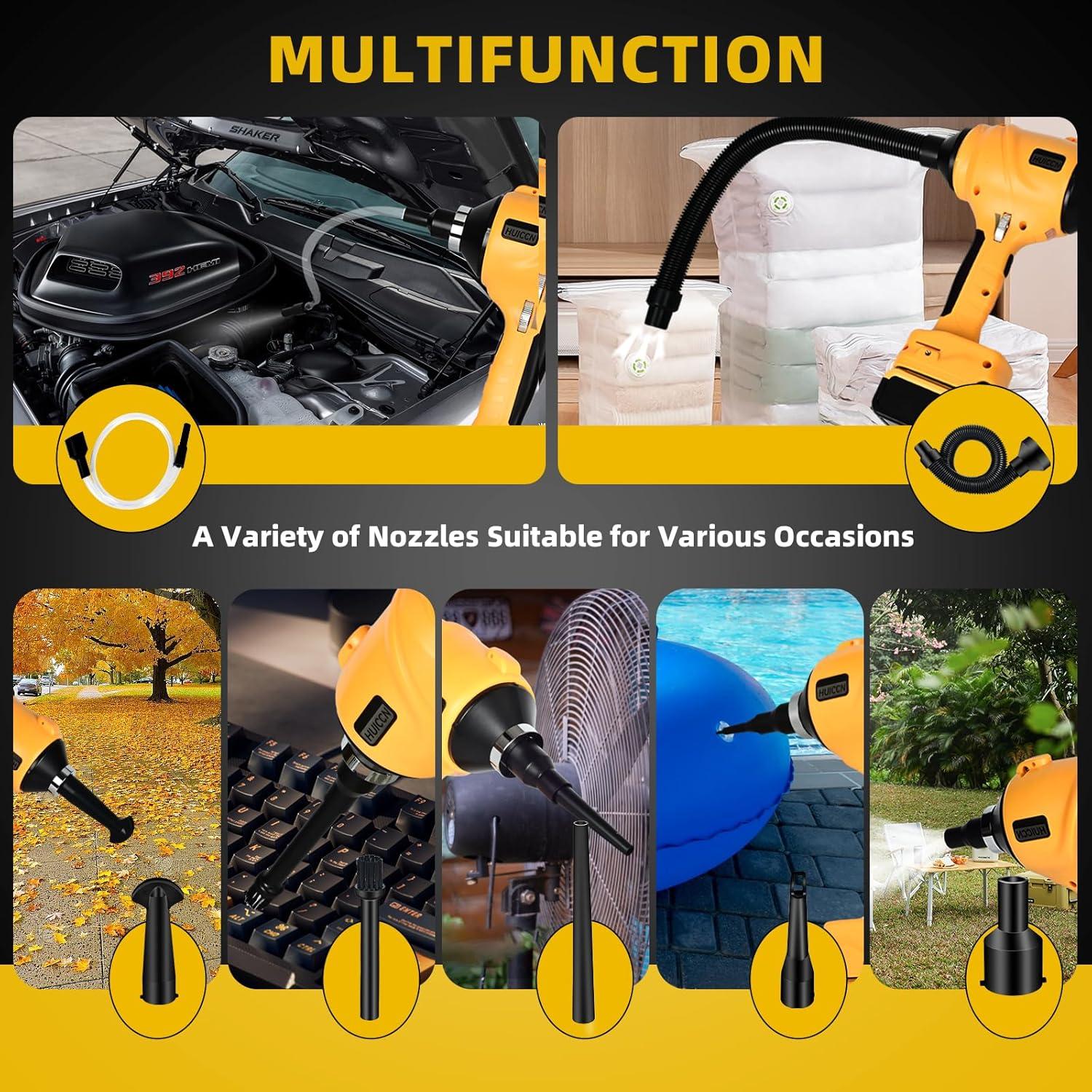 Soplador de Polvo Inalámbrico HUICCN 20V para Batería Dewalt