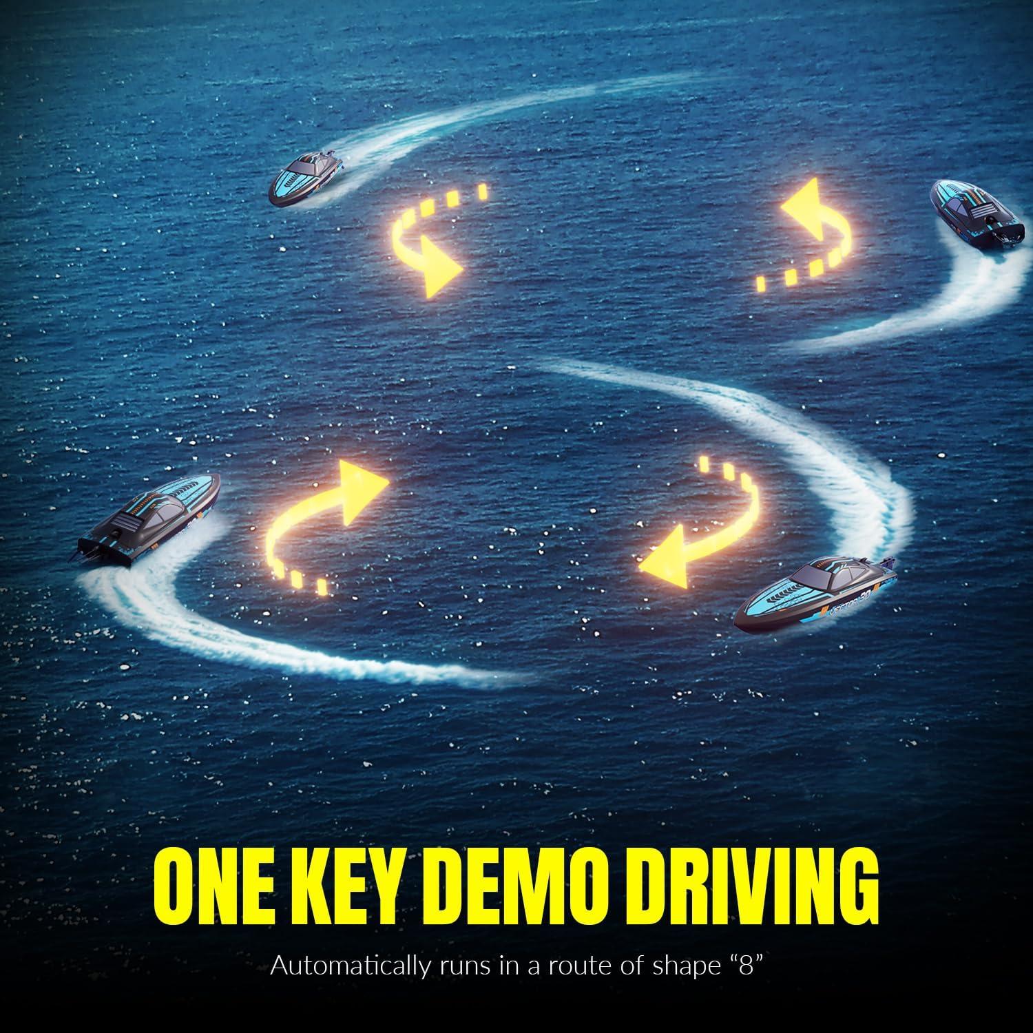 Barco RC VOLANTEXRC Vector 48.3 km/h Azul con 2 Baterías