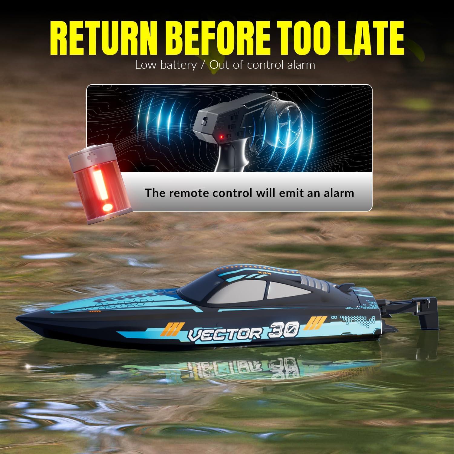 Barco RC VOLANTEXRC Vector 48.3 km/h Azul con 2 Baterías