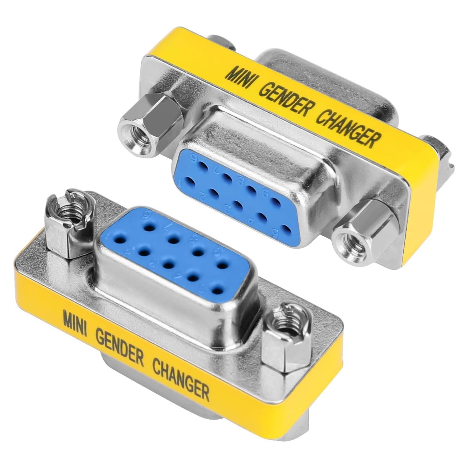 Adaptador DB9 Femenino a Femenino ENUODA - 2 Piezas RS232