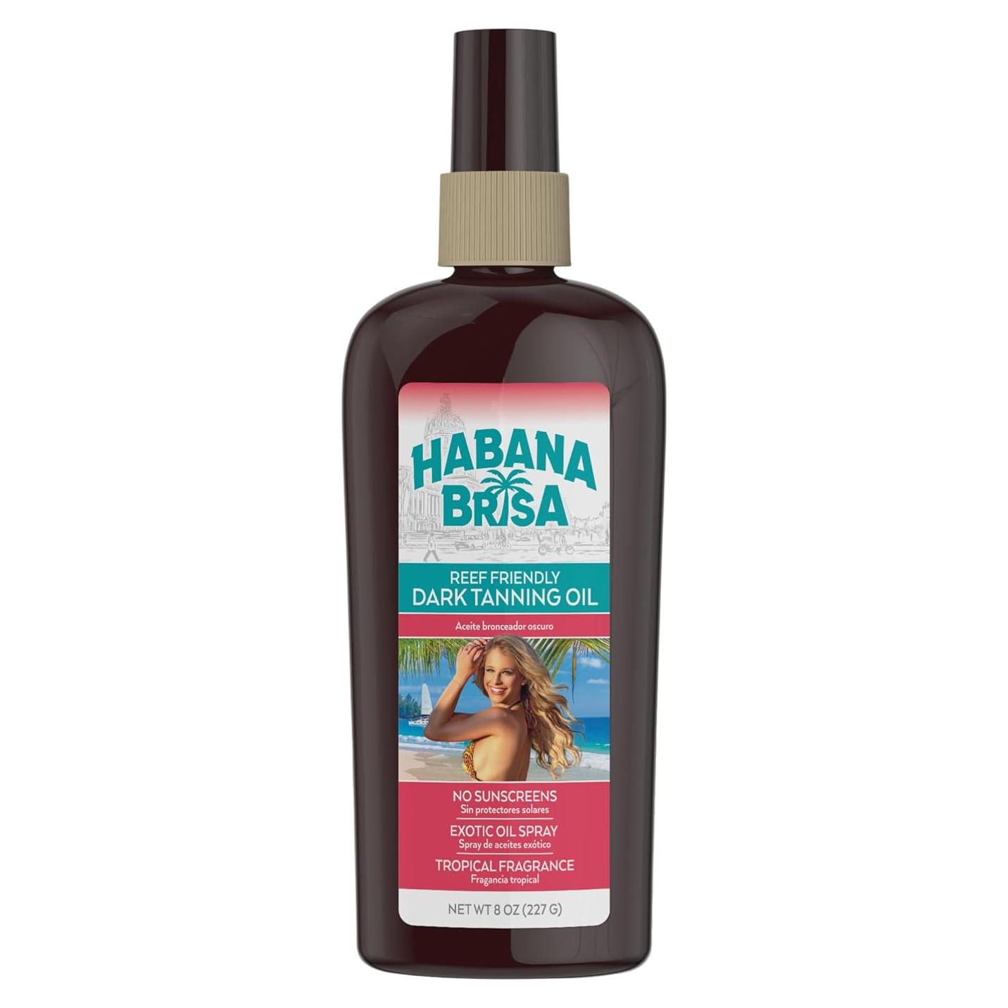 Aceite Bronceador Mineral Oscuro Habana Brisa 240 ml Vegano