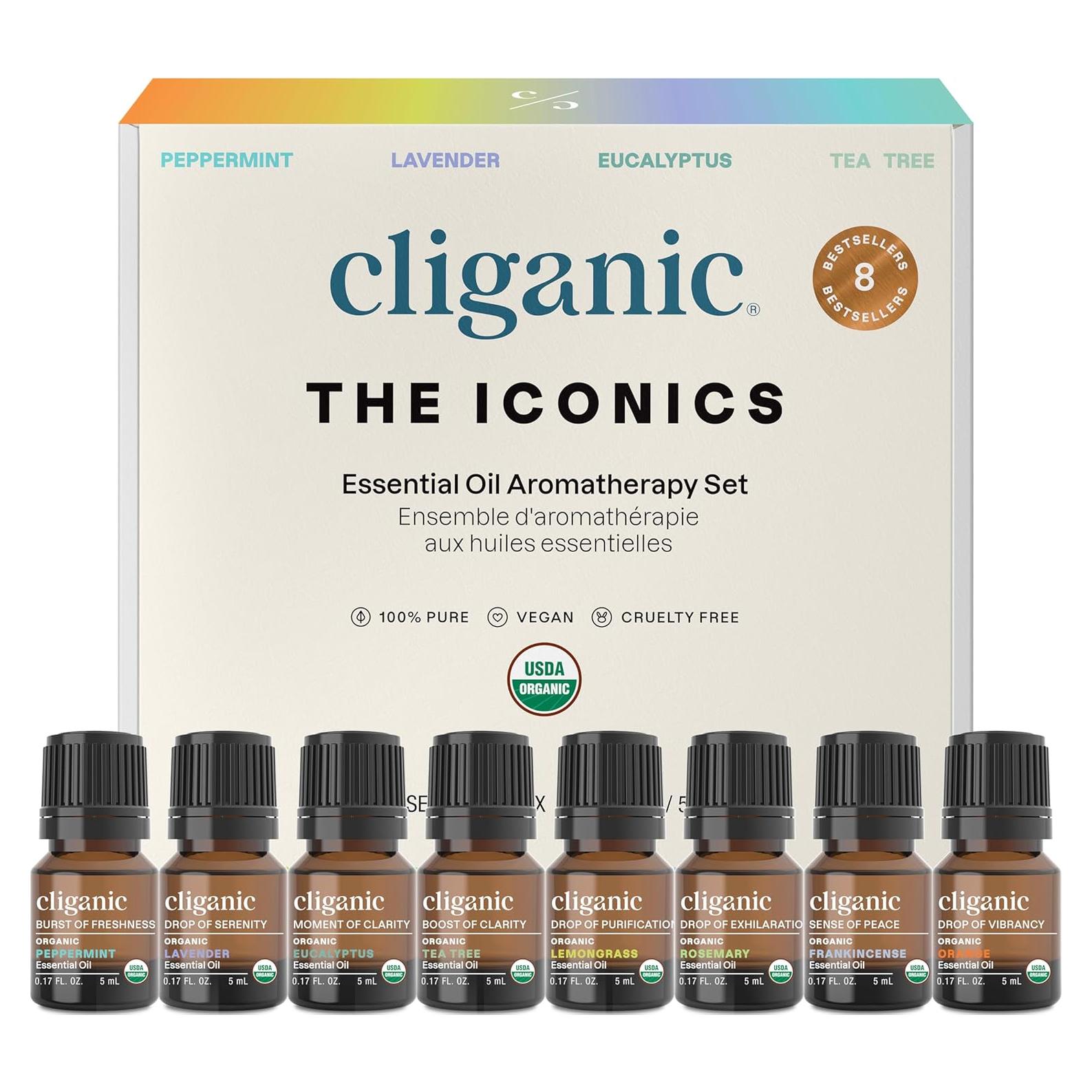 Set de Aceites Esenciales Orgánicos Cliganic - 8 Piezas 100% Puro