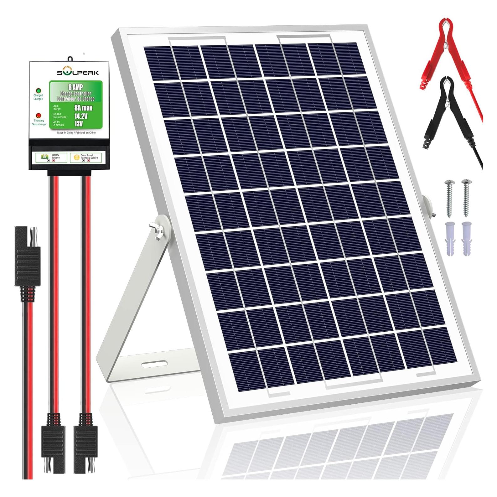 Panel Solar 10W SOLPERK 12V con Controlador de Carga