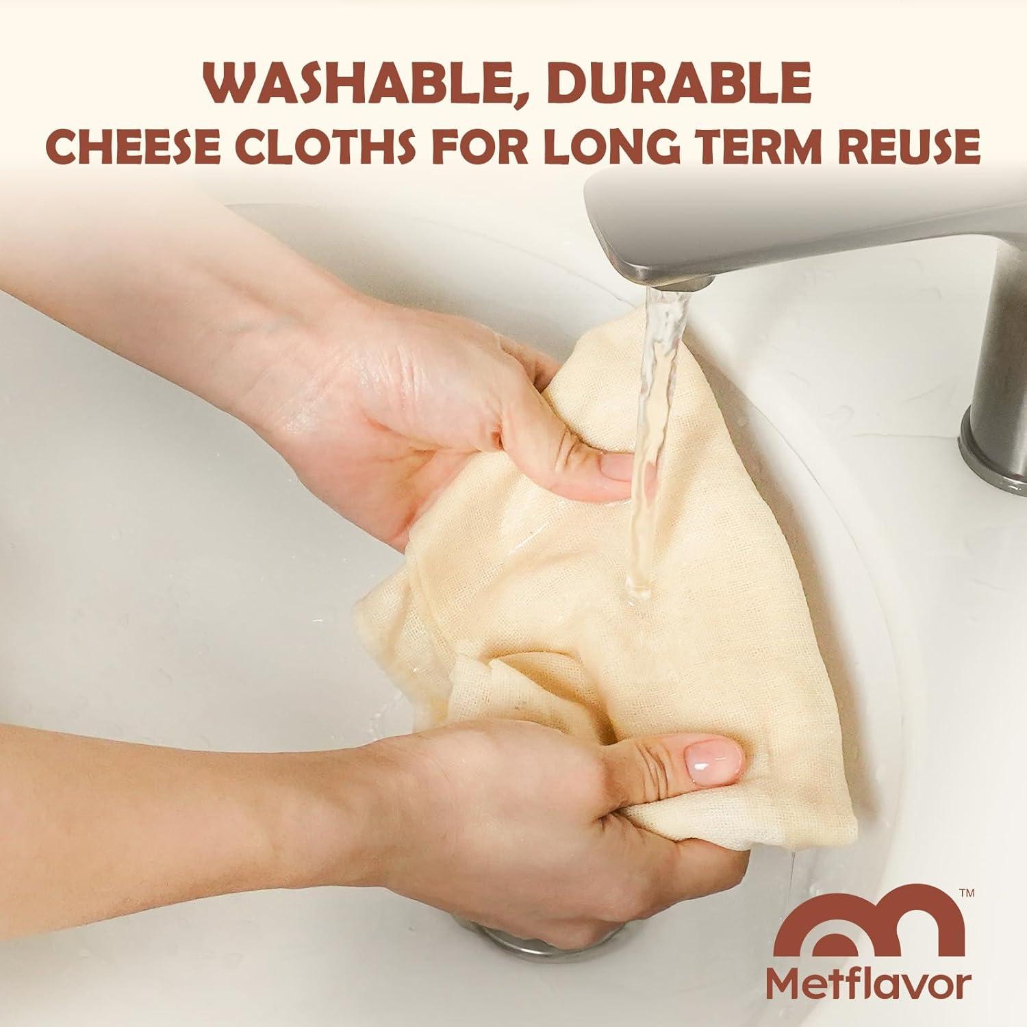 Paños de Queso Reutilizables Metflavor 3PCS 51x51cm Algodón