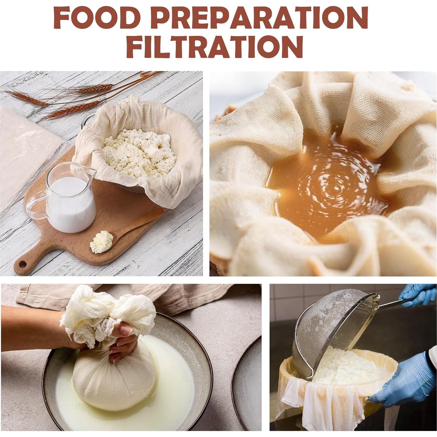 Paños de Queso Reutilizables Metflavor 3PCS 51x51cm Algodón