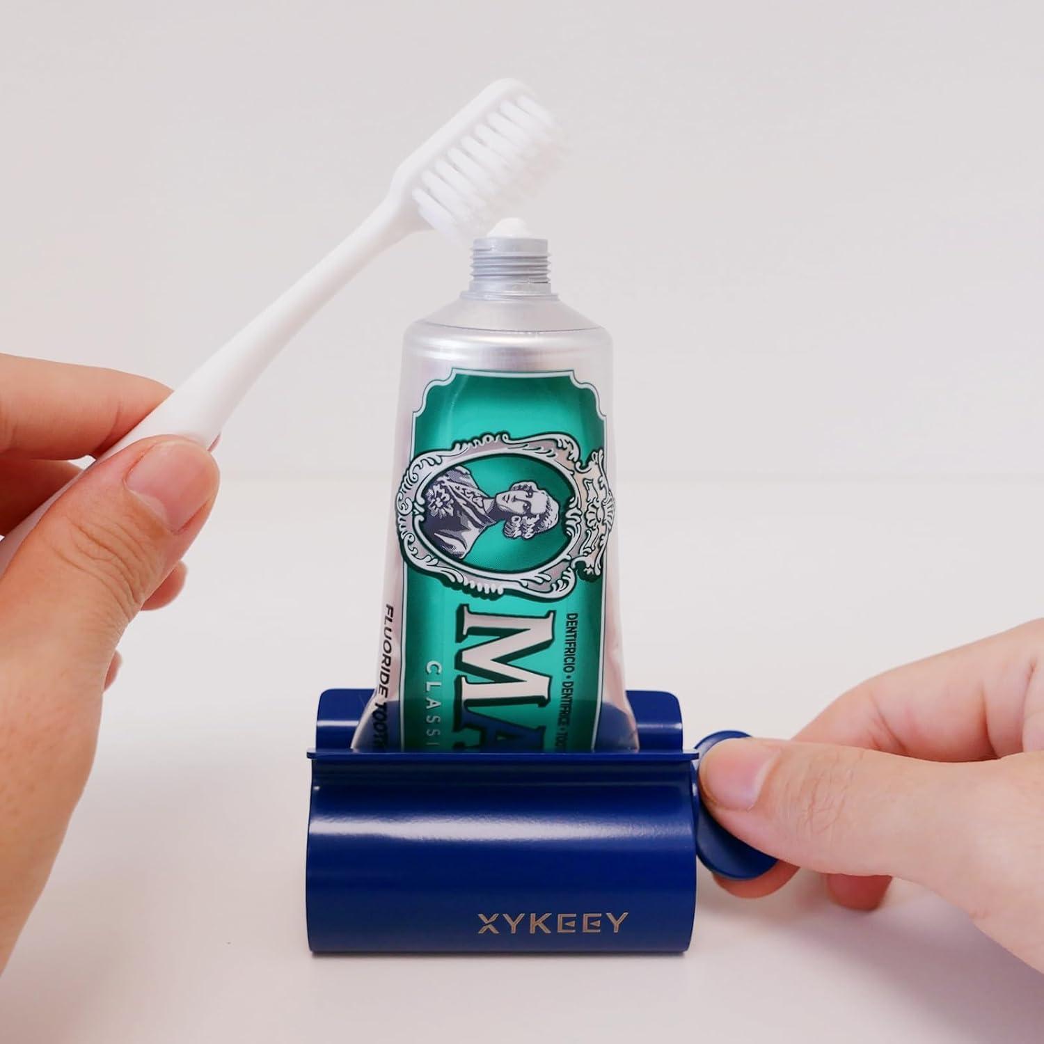 Exprimidor de Tubos de Pasta de Dientes XYKEEY Azul - Herramienta Multifuncional