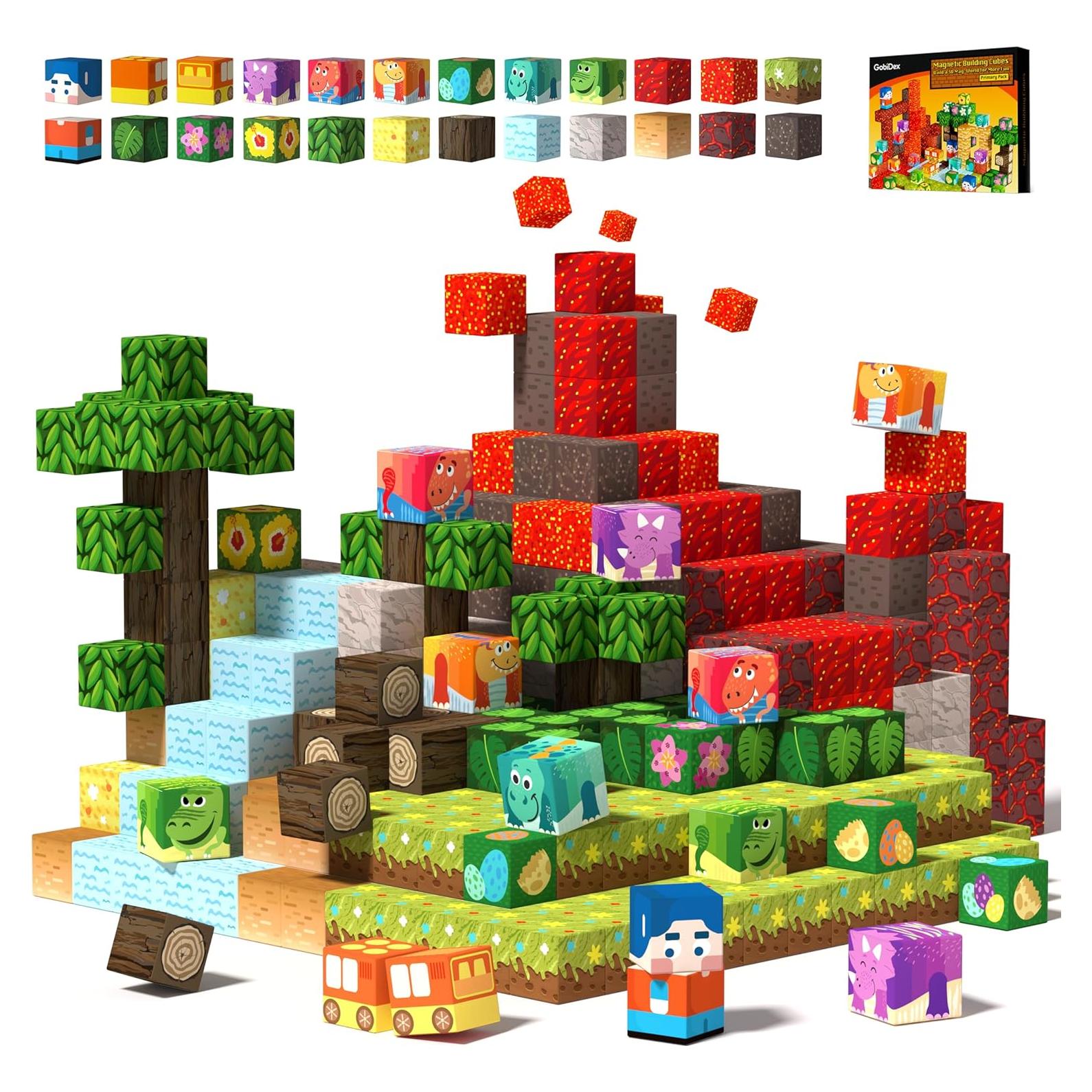 Bloques Magnéticos GobiDex Dinosaurios 48 Piezas 3+