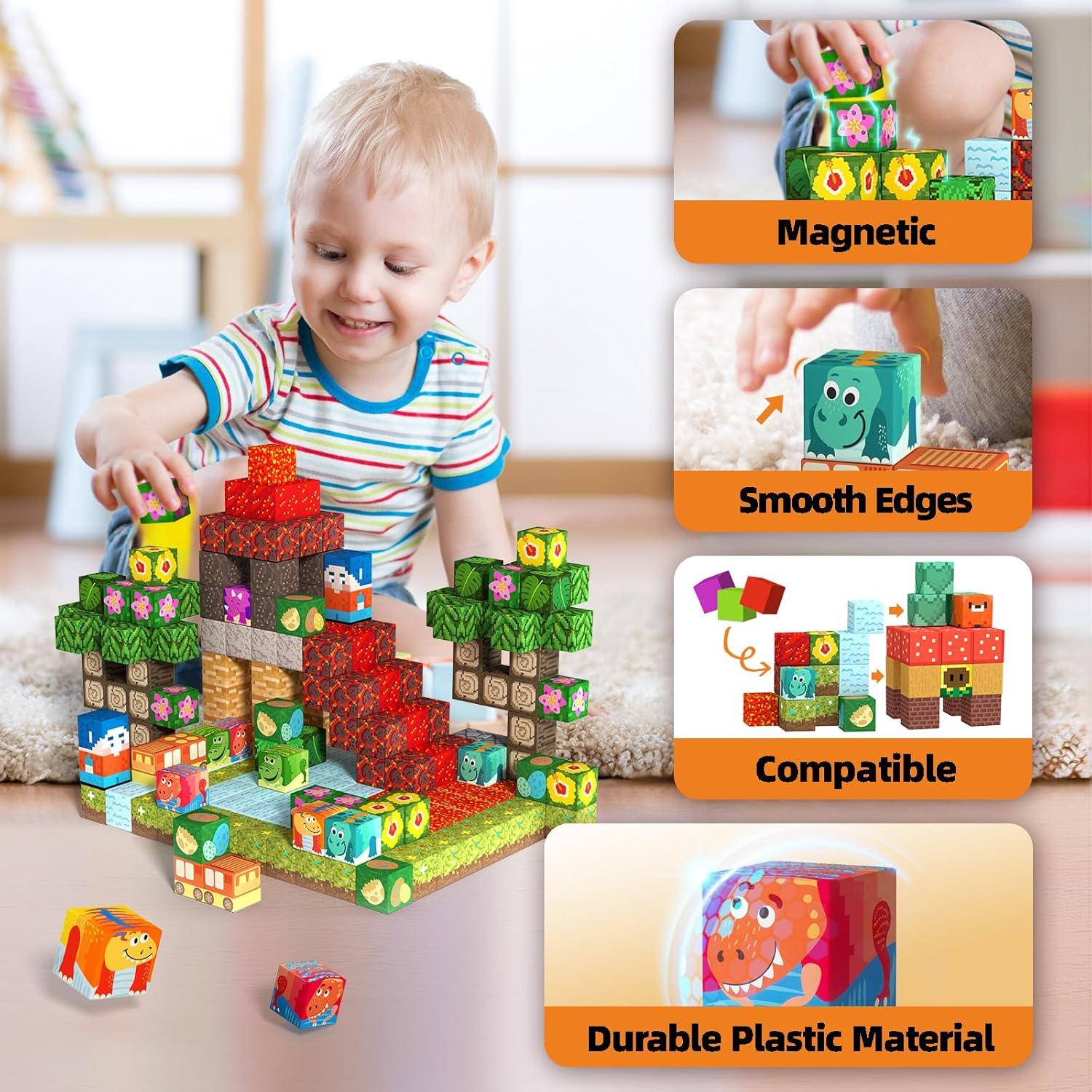 Bloques Magnéticos GobiDex Dinosaurios 48 Piezas 3+